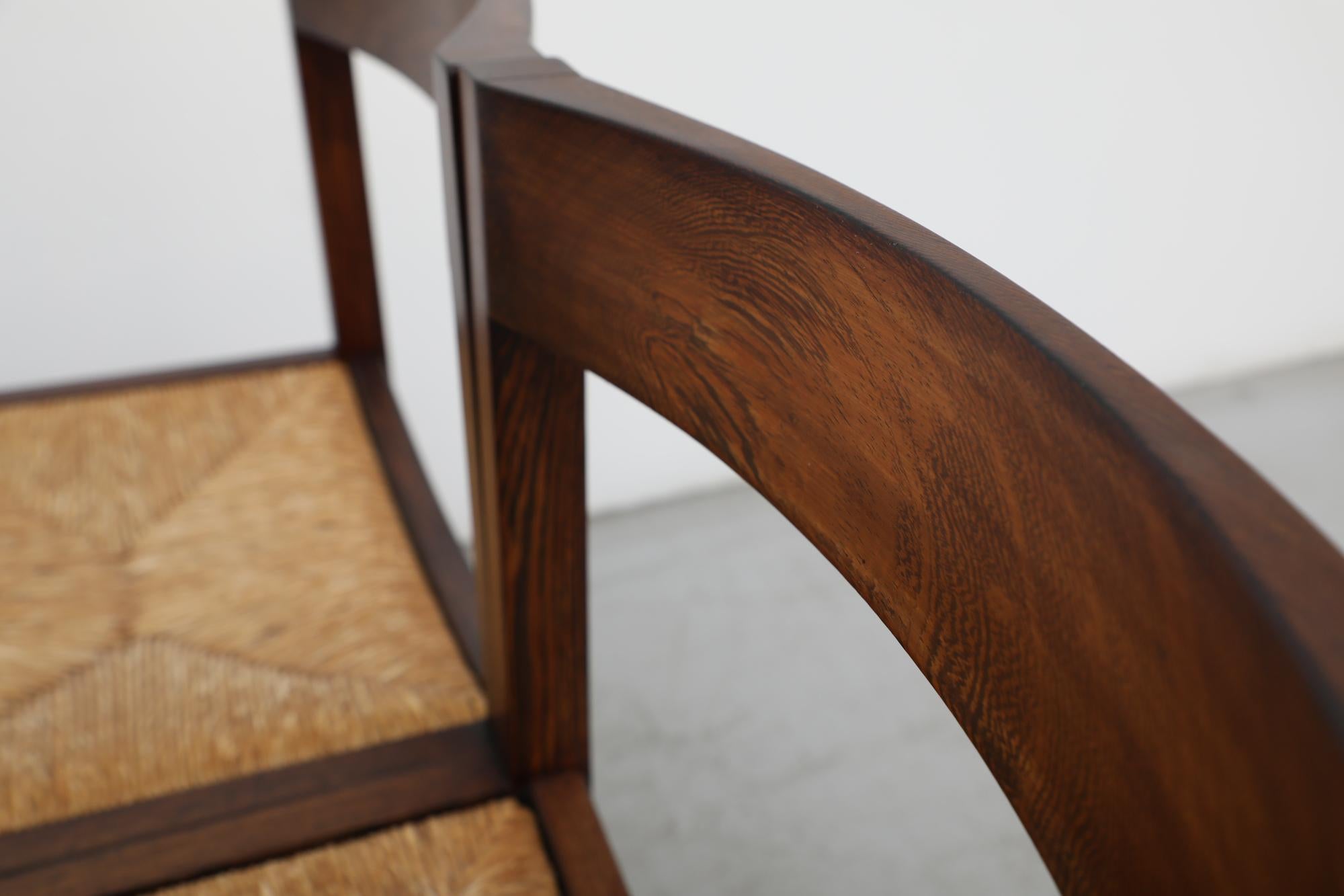 Set of 6 Martin Visser 'SE85' Rush and Wenge Dining Chairs for 't Spectrum 5
