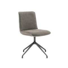 Set of 6 Grey Nabuk Dining Chairs by Claudio Bellini