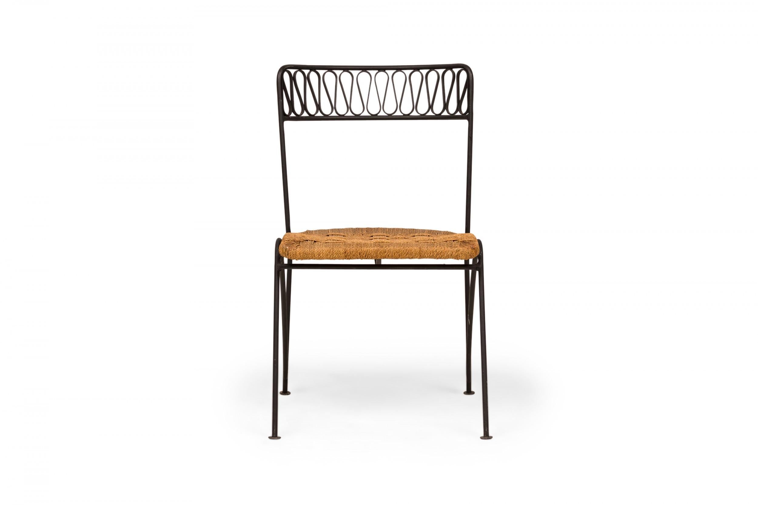 Ensemble de 6 chaises en métal noir du milieu du siècle Maurizio Tempestini pour Salterini en vente 8