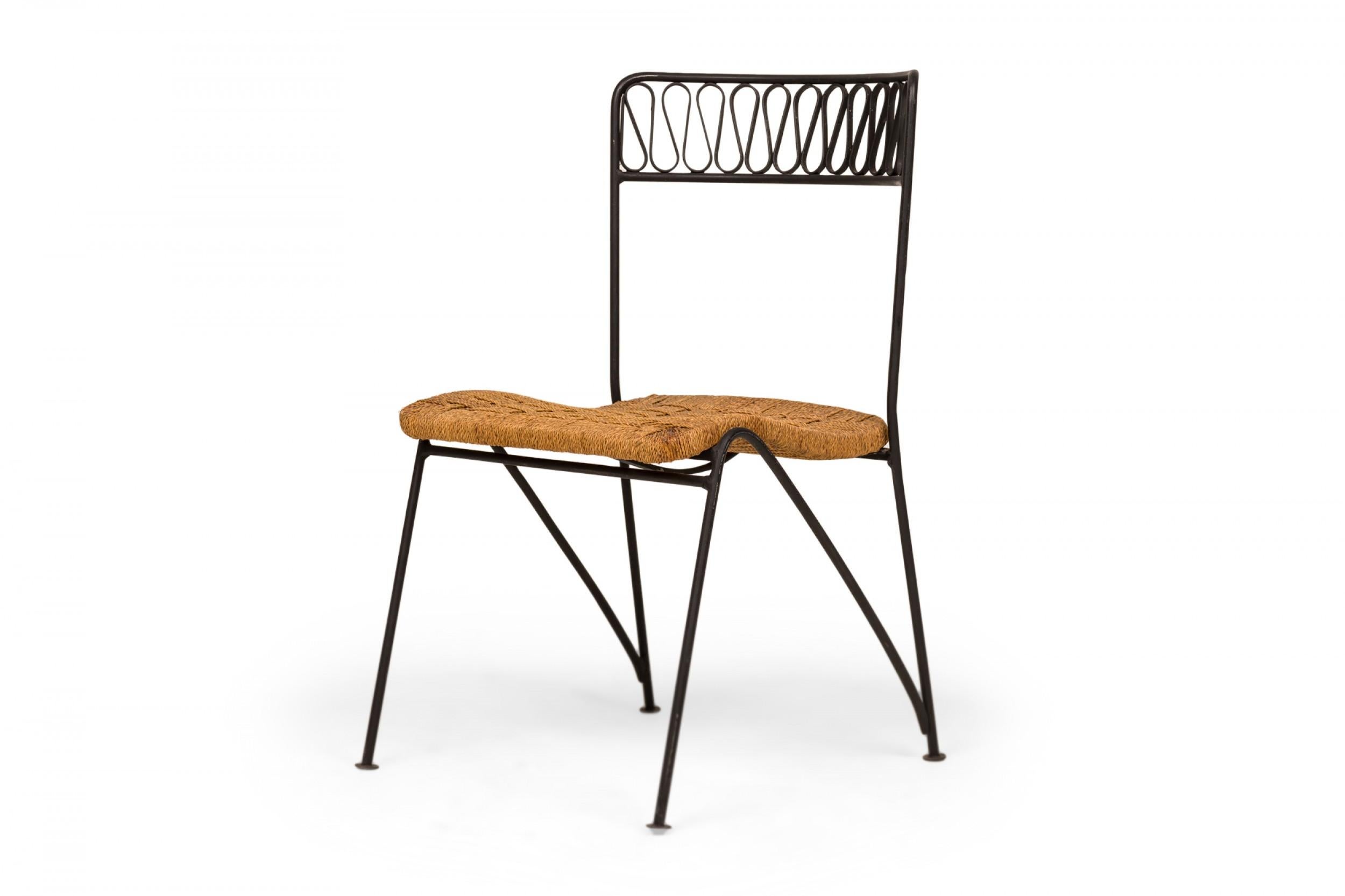 Ensemble de 6 chaises en métal noir du milieu du siècle Maurizio Tempestini pour Salterini en vente 9