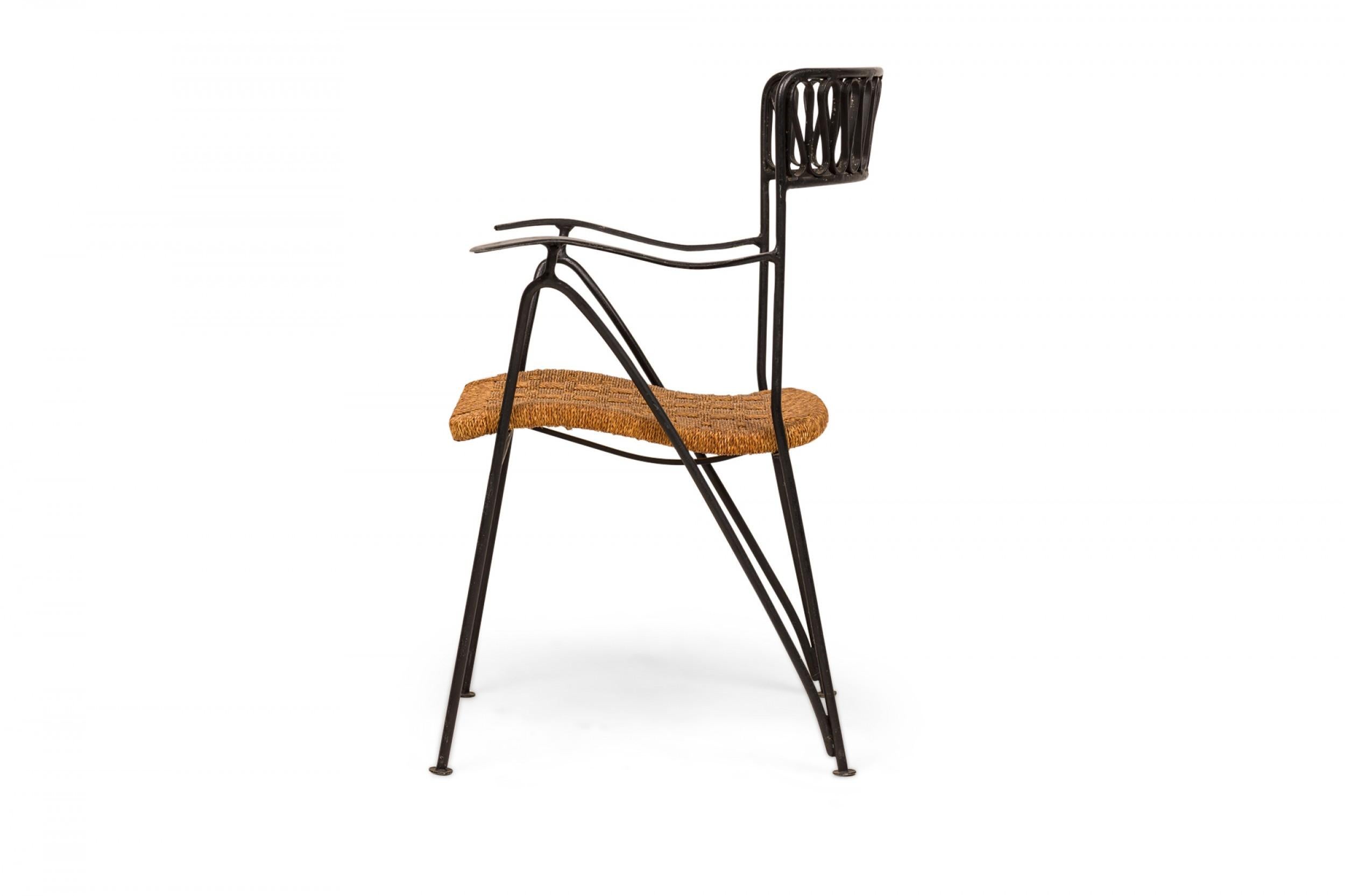 Ensemble de 6 chaises en métal noir du milieu du siècle Maurizio Tempestini pour Salterini Bon état - En vente à New York, NY