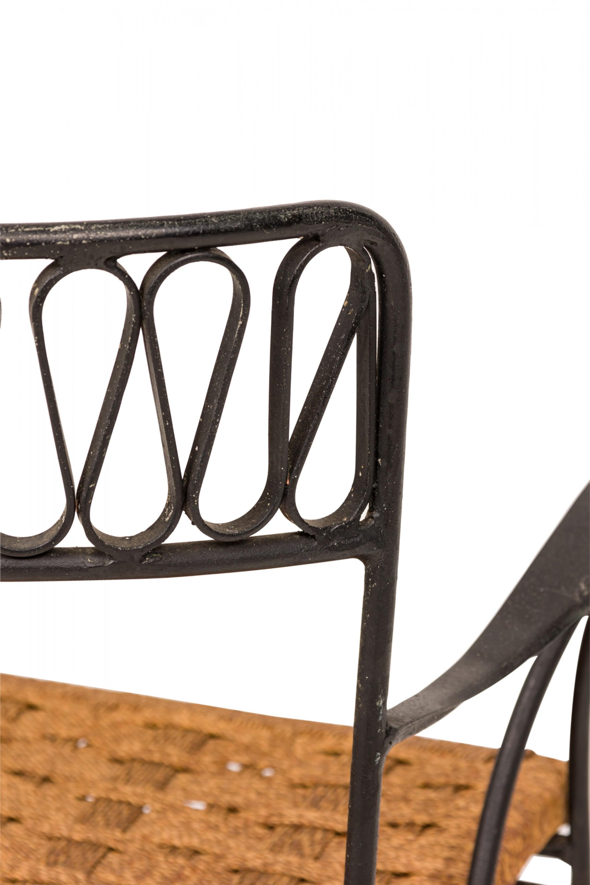 Ensemble de 6 chaises en métal noir du milieu du siècle Maurizio Tempestini pour Salterini en vente 1