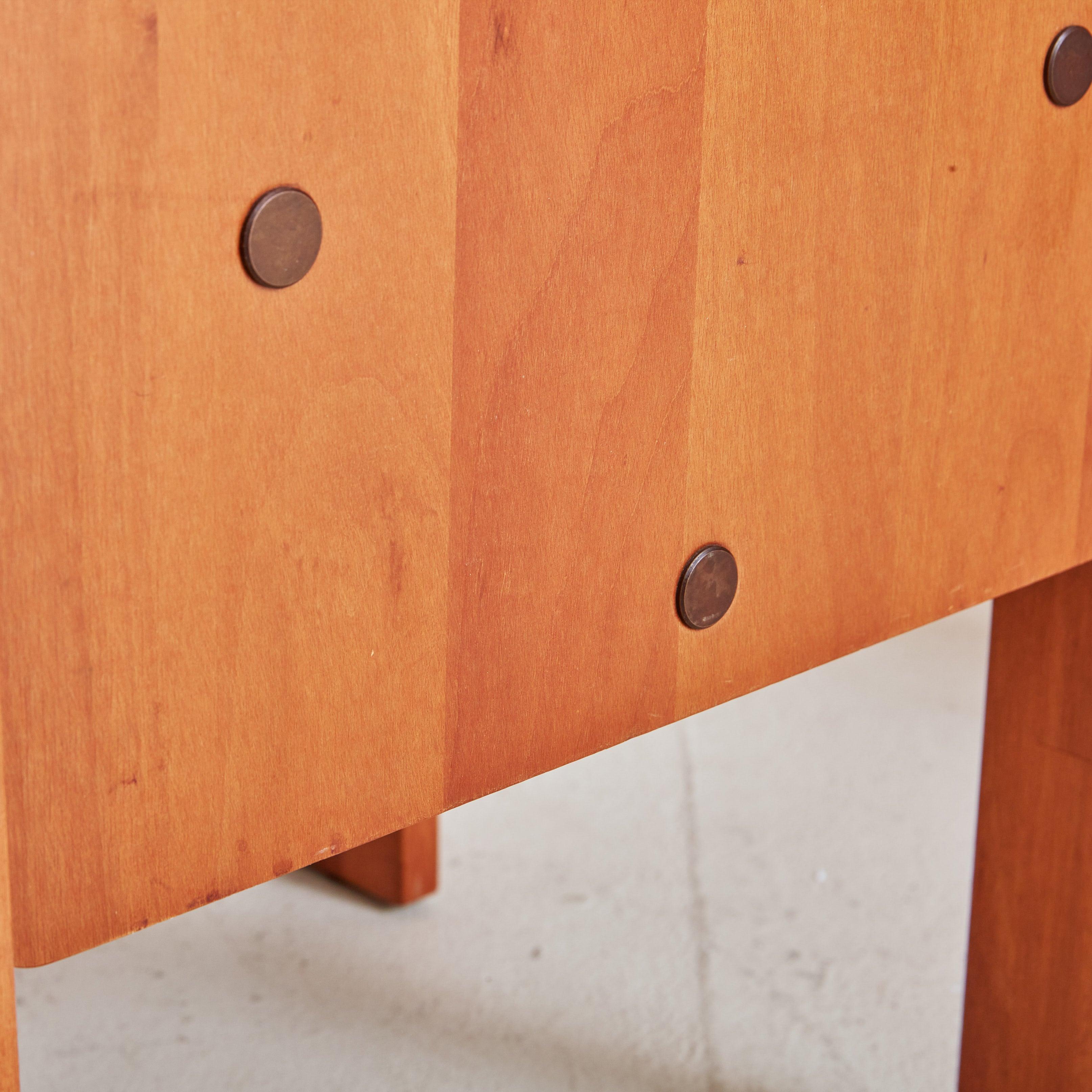 6 Esstischstühle 'Maxello' aus Holz von Enzo Berti für Piarotto Mobili, Italien im Angebot 4