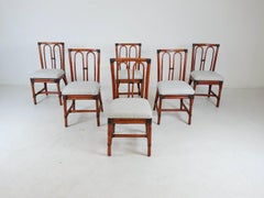 Set of 6 McGuire Attributed Vintage Bamboo Dining Chairs