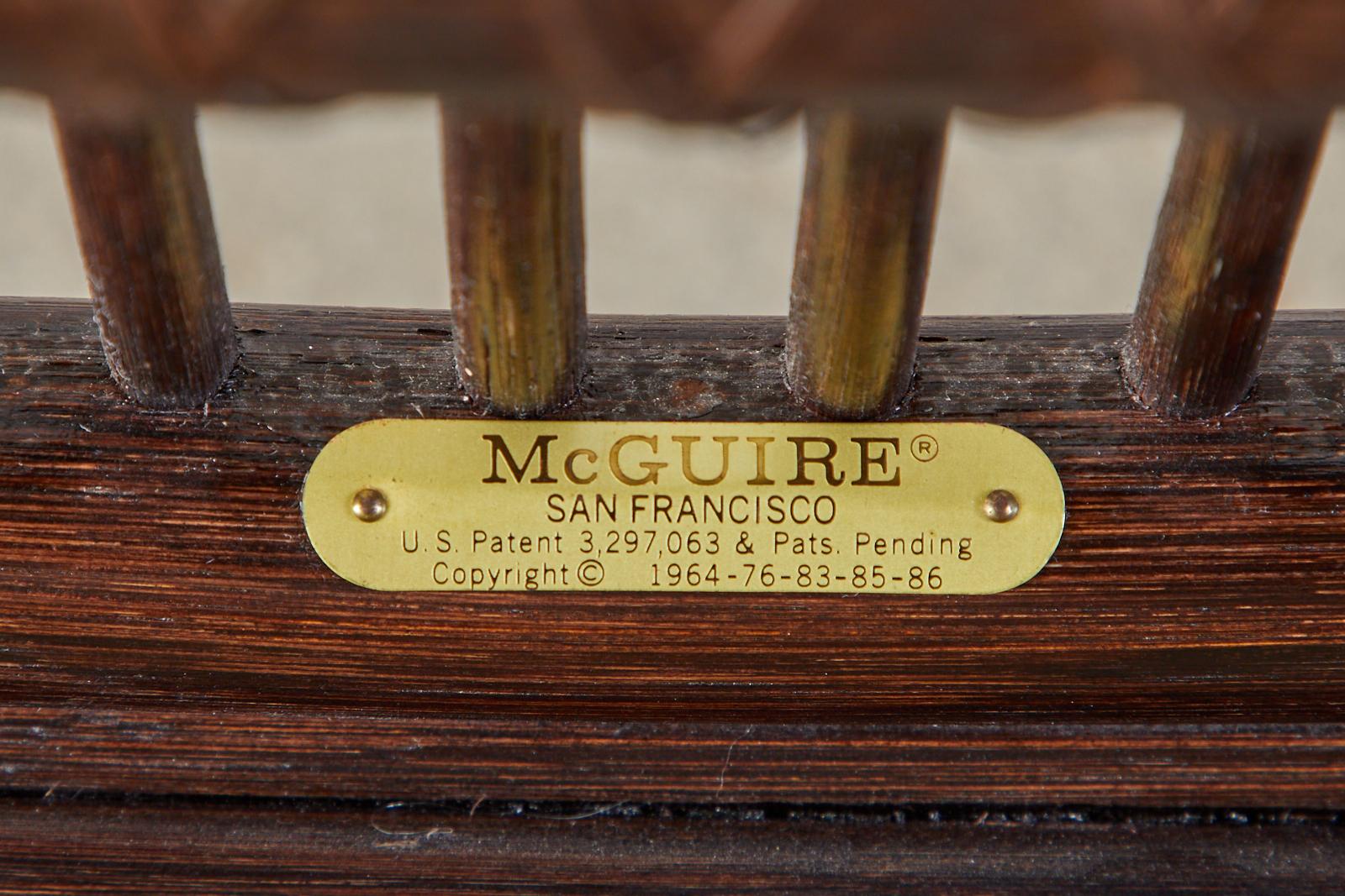 Set of Six McGuire Organic Modern Rattan Dining Armchairs 4