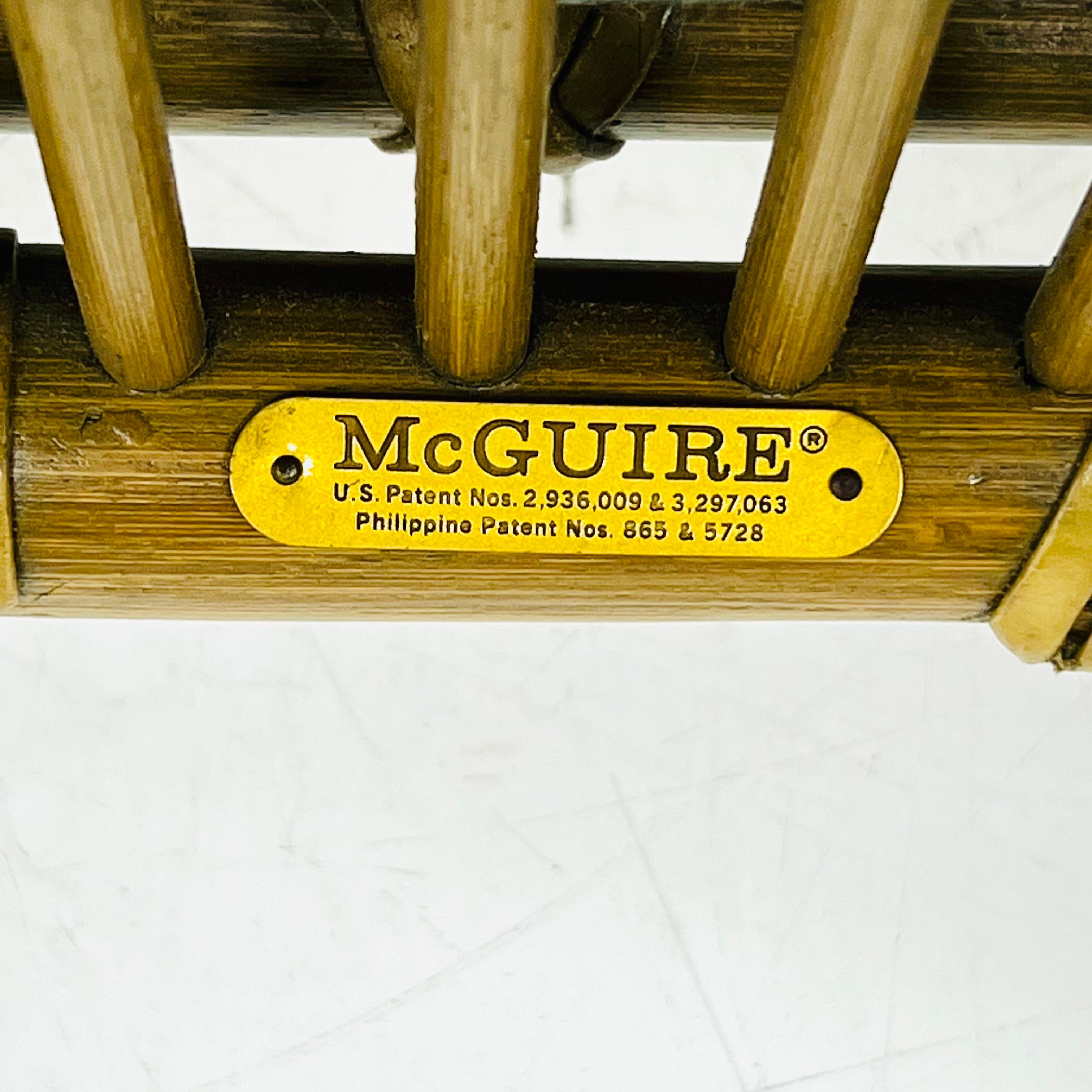 Ensemble de 6 chaises de salle à manger cathédrales McGuire en rotin en vente 13