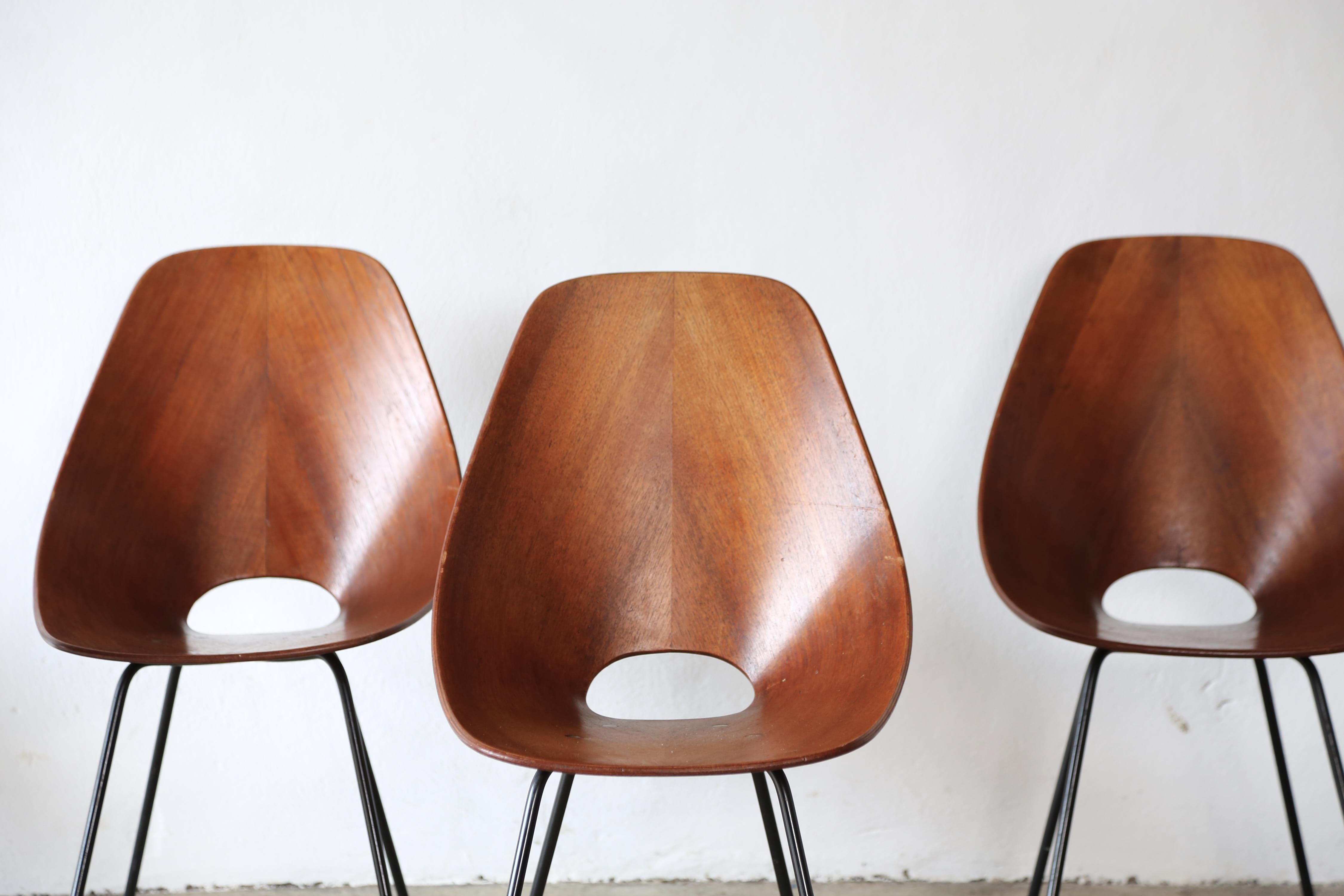 Set of 6 Medea Chairs by Vittorio Nobili, Fratelli Tagliabue, Italy, 1950s For Sale 1