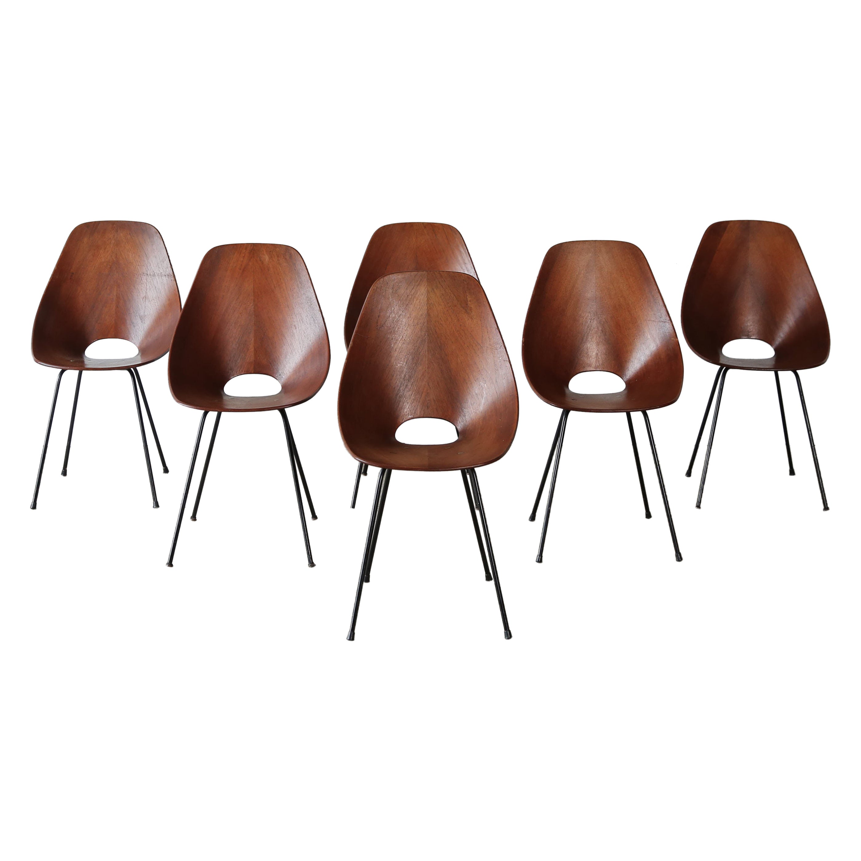 Ensemble de 6 chaises Medea de Vittorio Nobili, Fratelli Tagliabue, Italie, années 1950