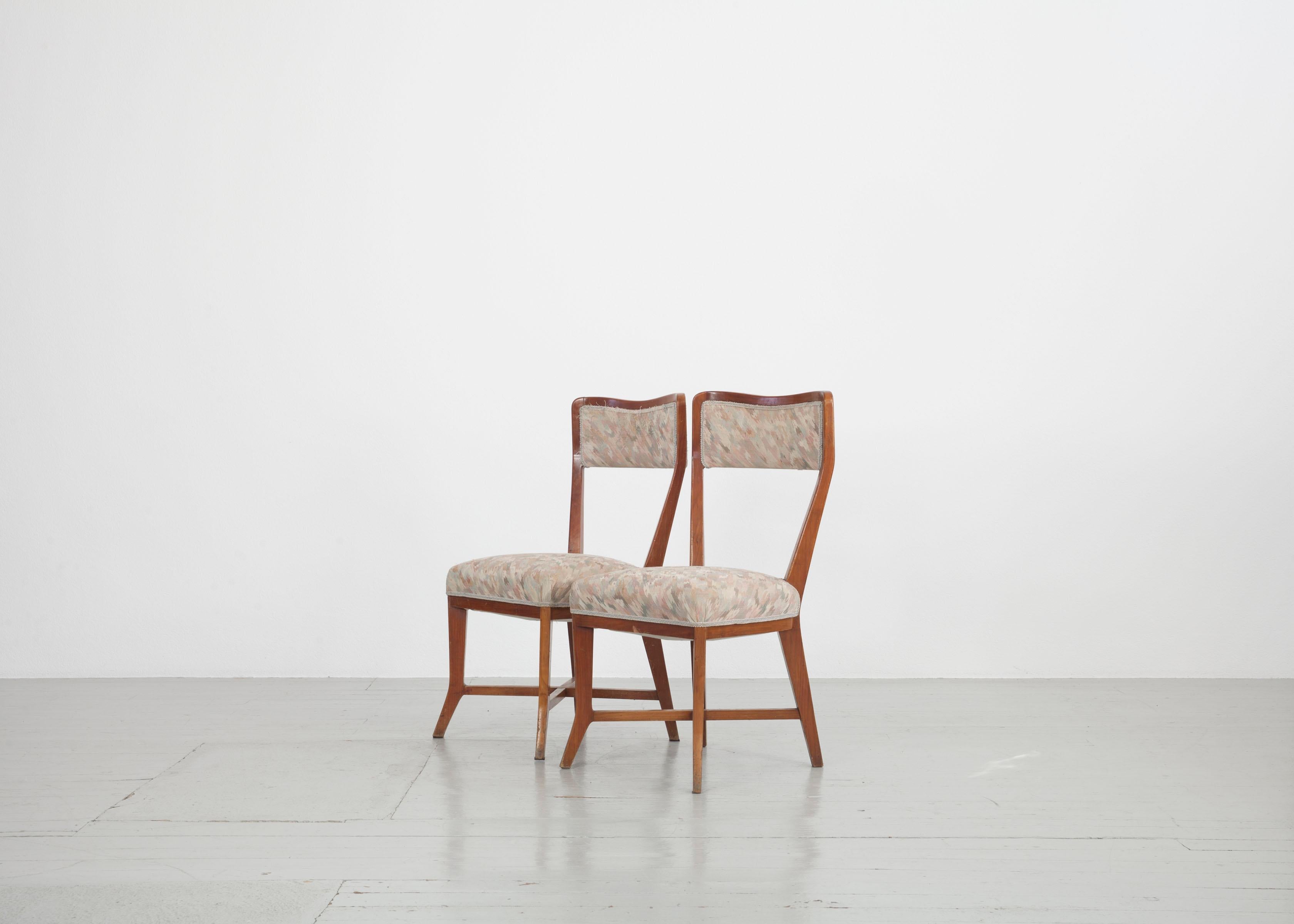 Set of 6 Melchiorre Bega Chairs Made of Cherrywood, Italy, 1950s For Sale 3