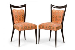 Set of 4 Melchiorre Bega Mid-Century Italian Zigzag Upholstered Dining Chairs
