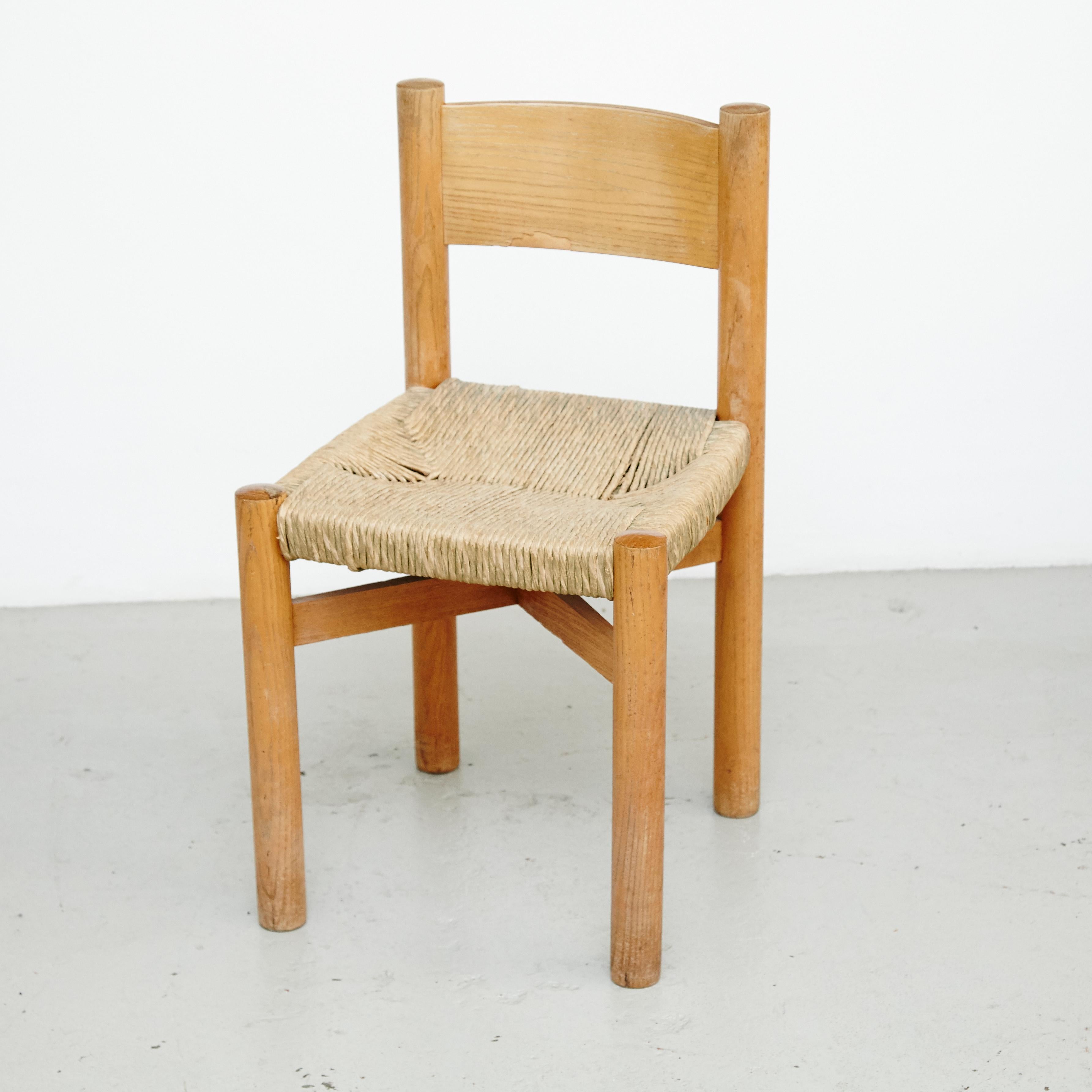 French Set of 6 Meribel Chairs by Charlotte Perriand, circa 1950