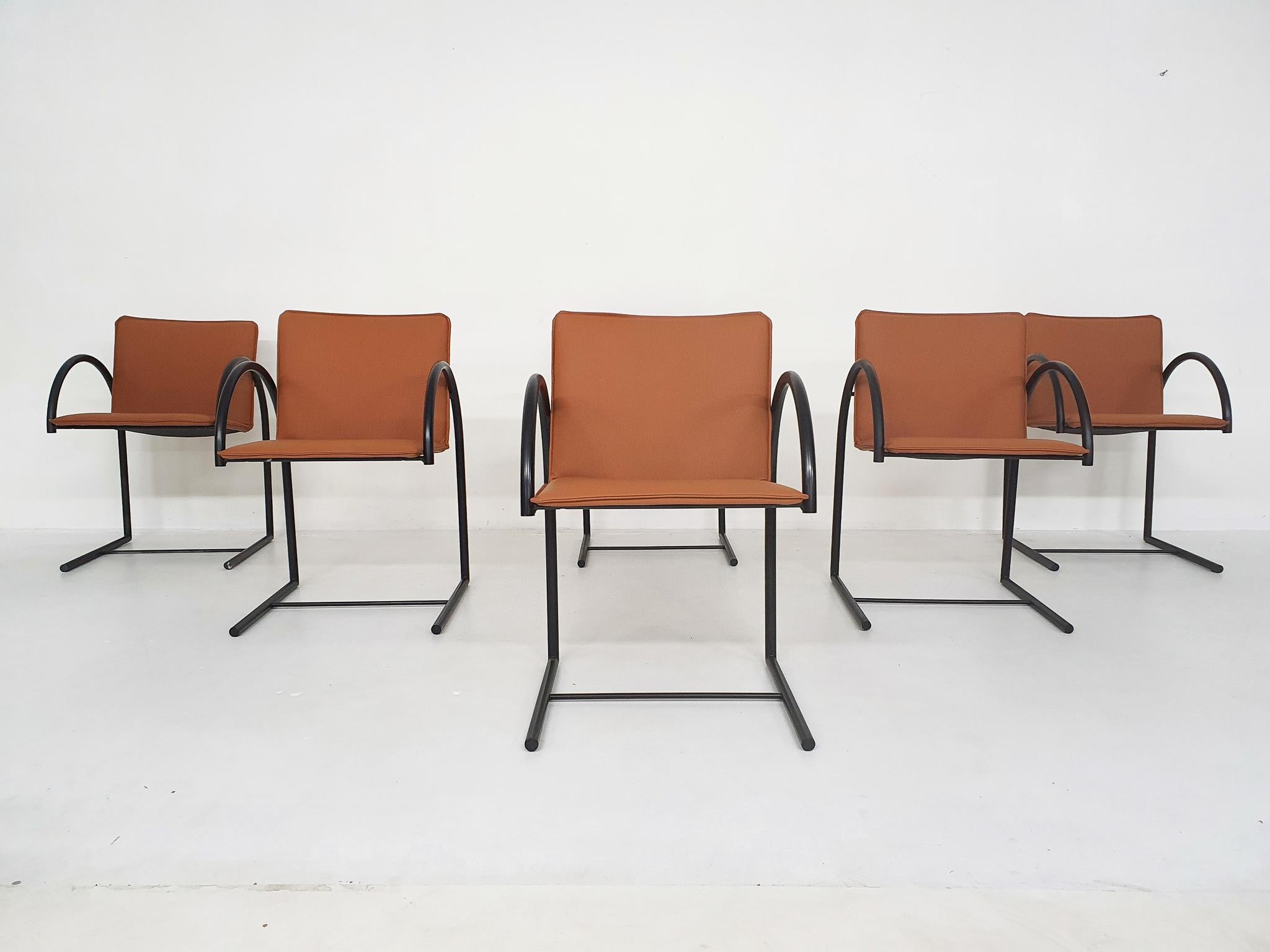Mid-Century Modern Ensemble de 6 chaises de salle à manger Metaform 