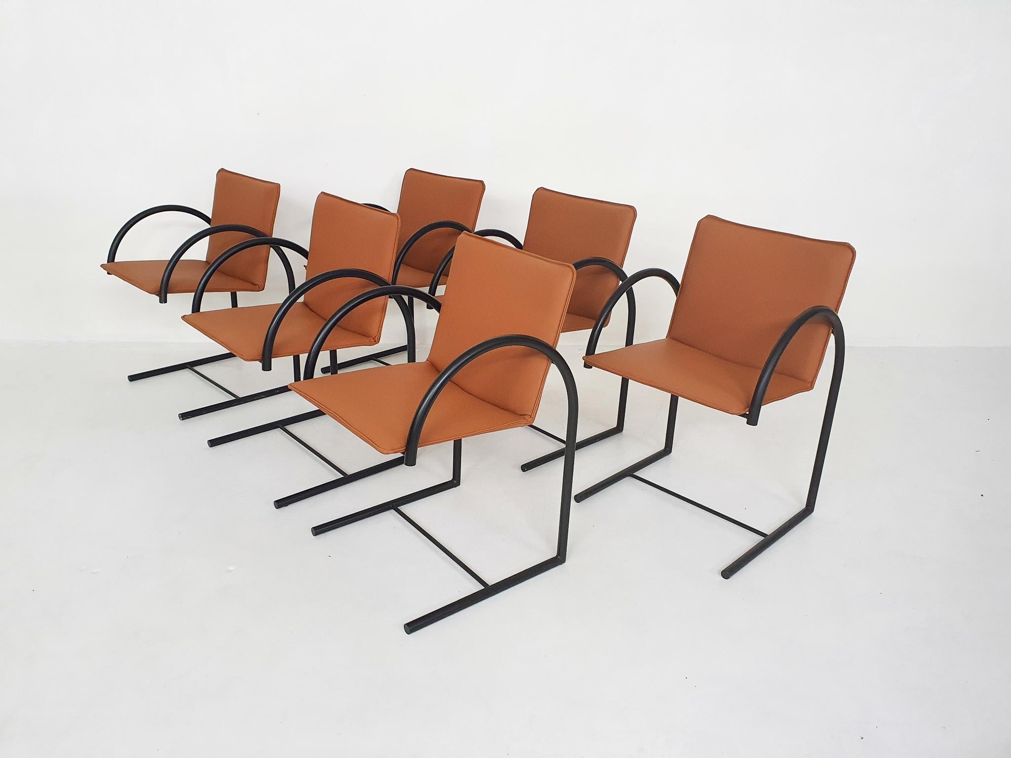 Fin du 20e siècle Ensemble de 6 chaises de salle à manger Metaform 