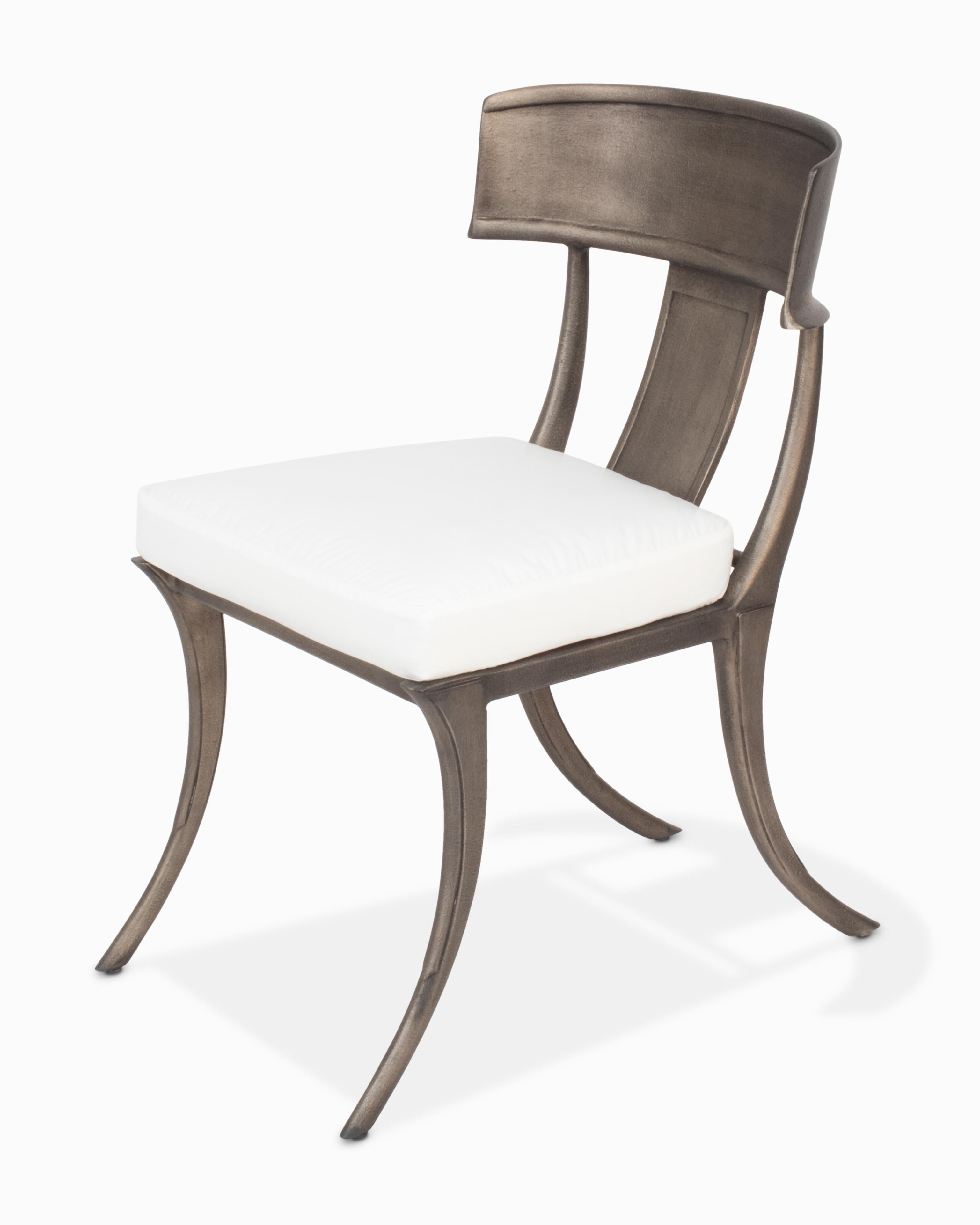 Neoclassical Set of 6 Metal Klismos Style 