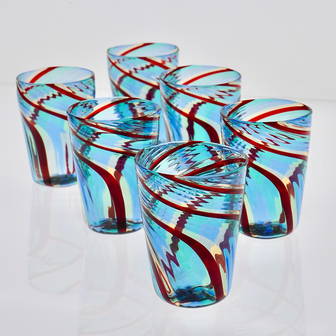 6er Set Mezzo Ritorto Glasbecher von Silvio Piattelli im Angebot 1