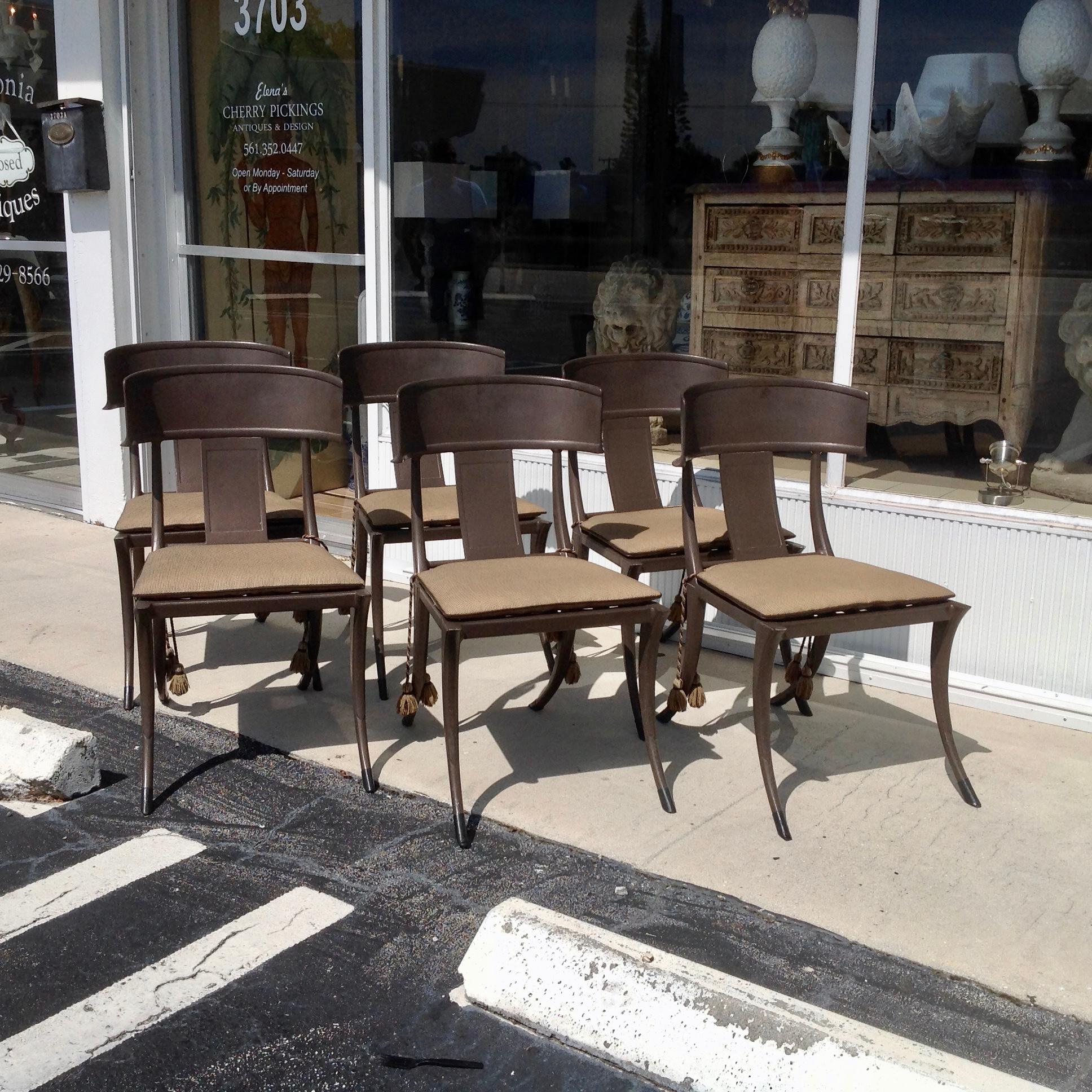 Set of 6 Michael Taylor Klismos Chairs at 1stDibs michael taylor chairs