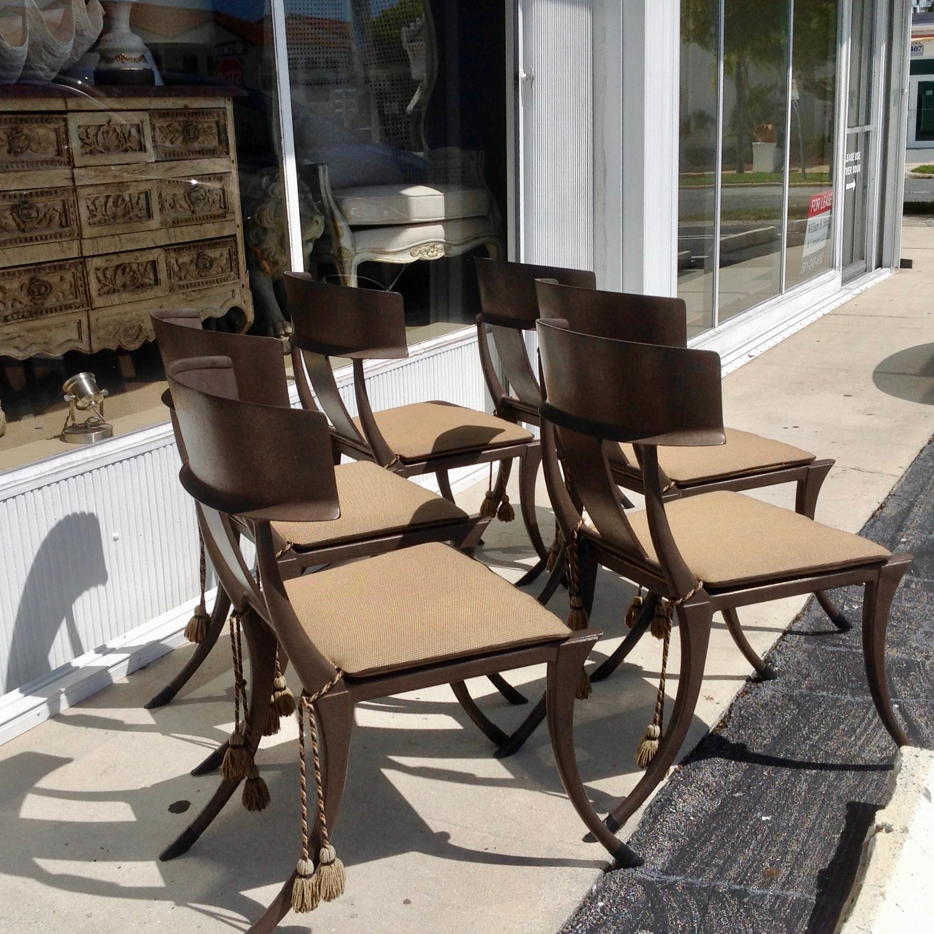 Set of 6 Michael Taylor Klismos Chairs at 1stDibs michael taylor chairs