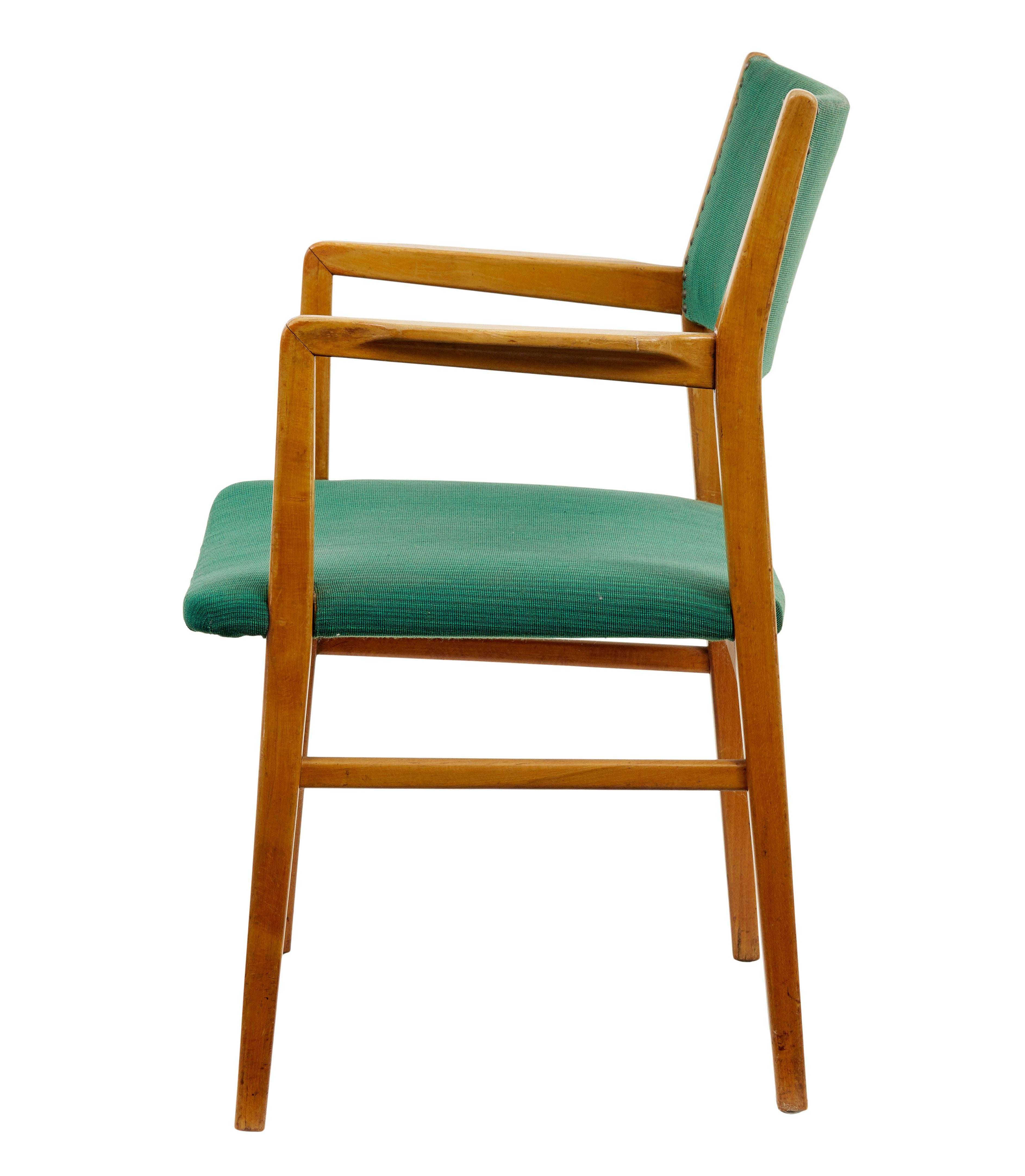 Suédois Ensemble de 6 fauteuils scandinaves du milieu du 20e siècle en vente