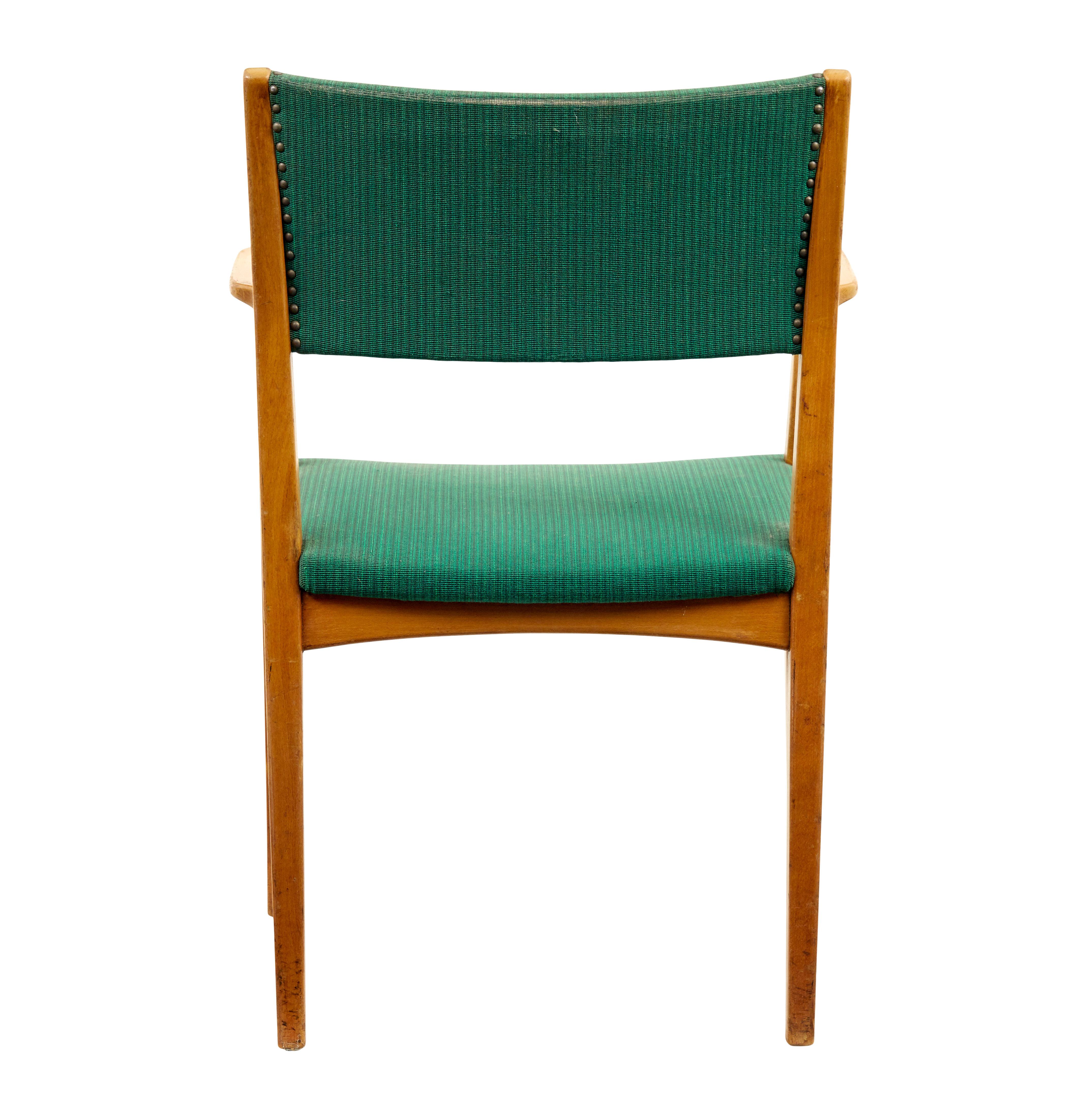 Hand-Crafted Set of 6 mid 20th century Scandinavian armchairs For Sale
