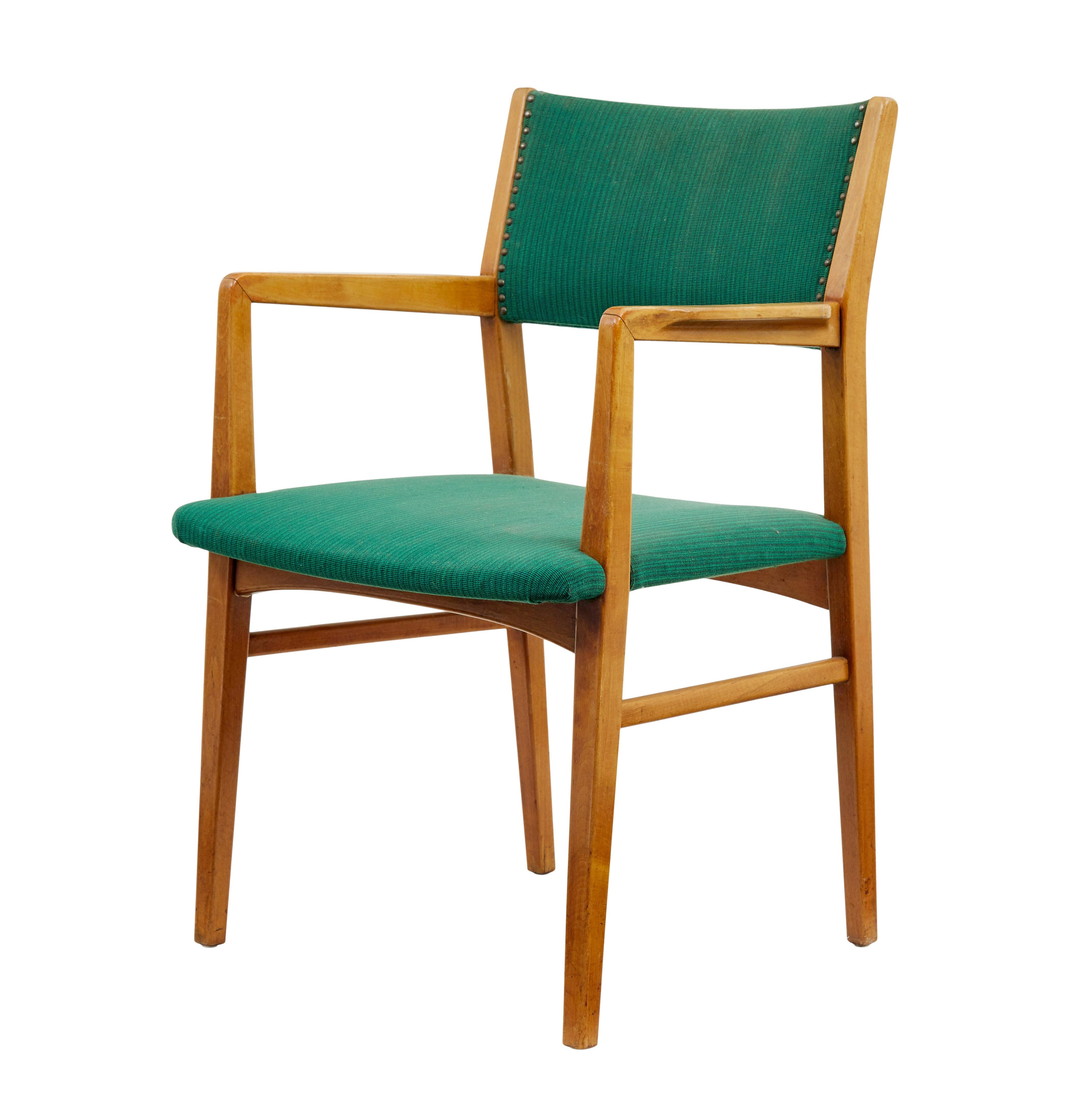 Conjunto de 6 sillones escandinavos de mediados del siglo XX Hecho a mano en venta