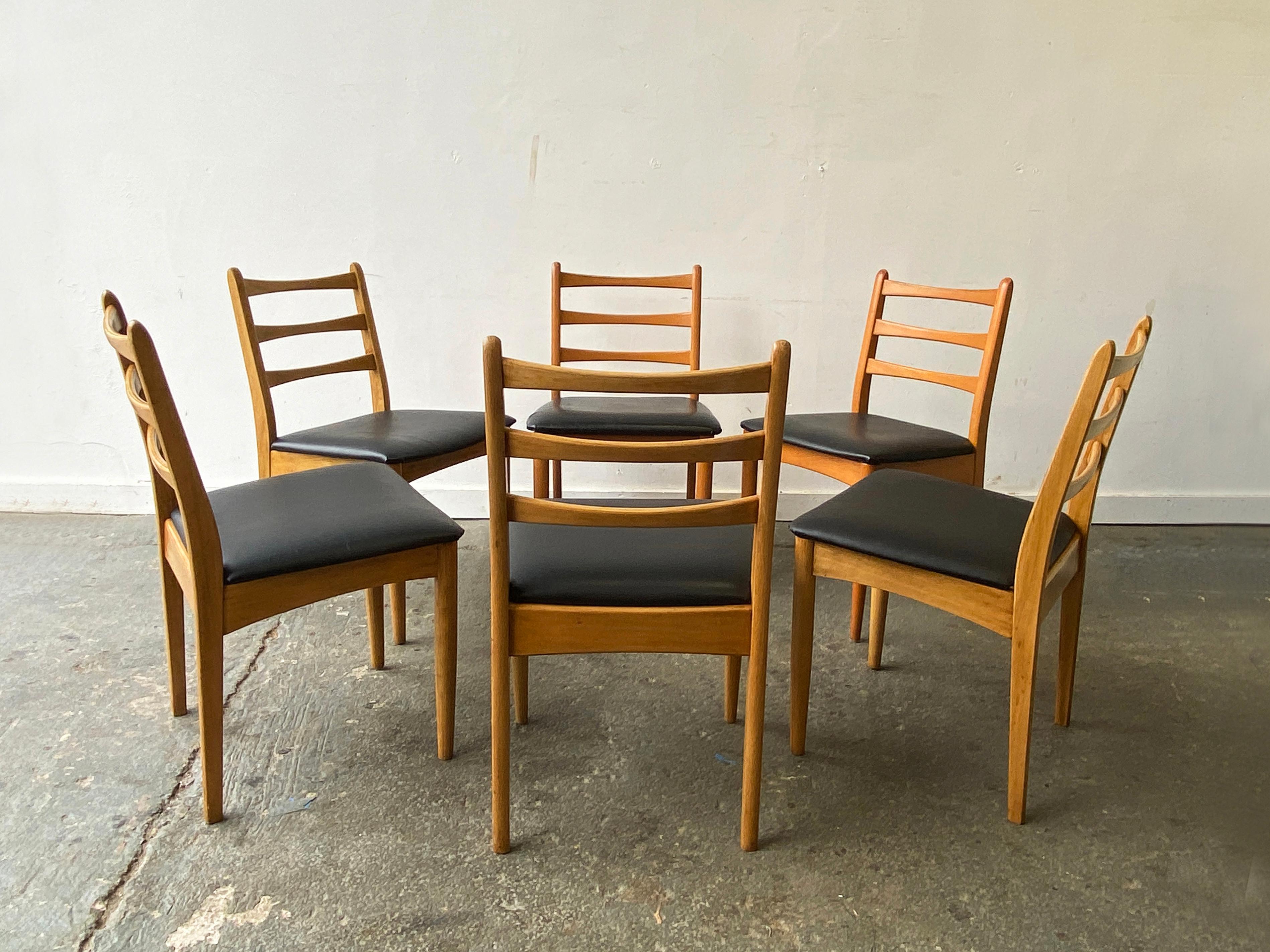 Set di 6 sedie da pranzo di metà secolo 1970 di Schreiber Furniture In condizioni buone in vendita a London, GB