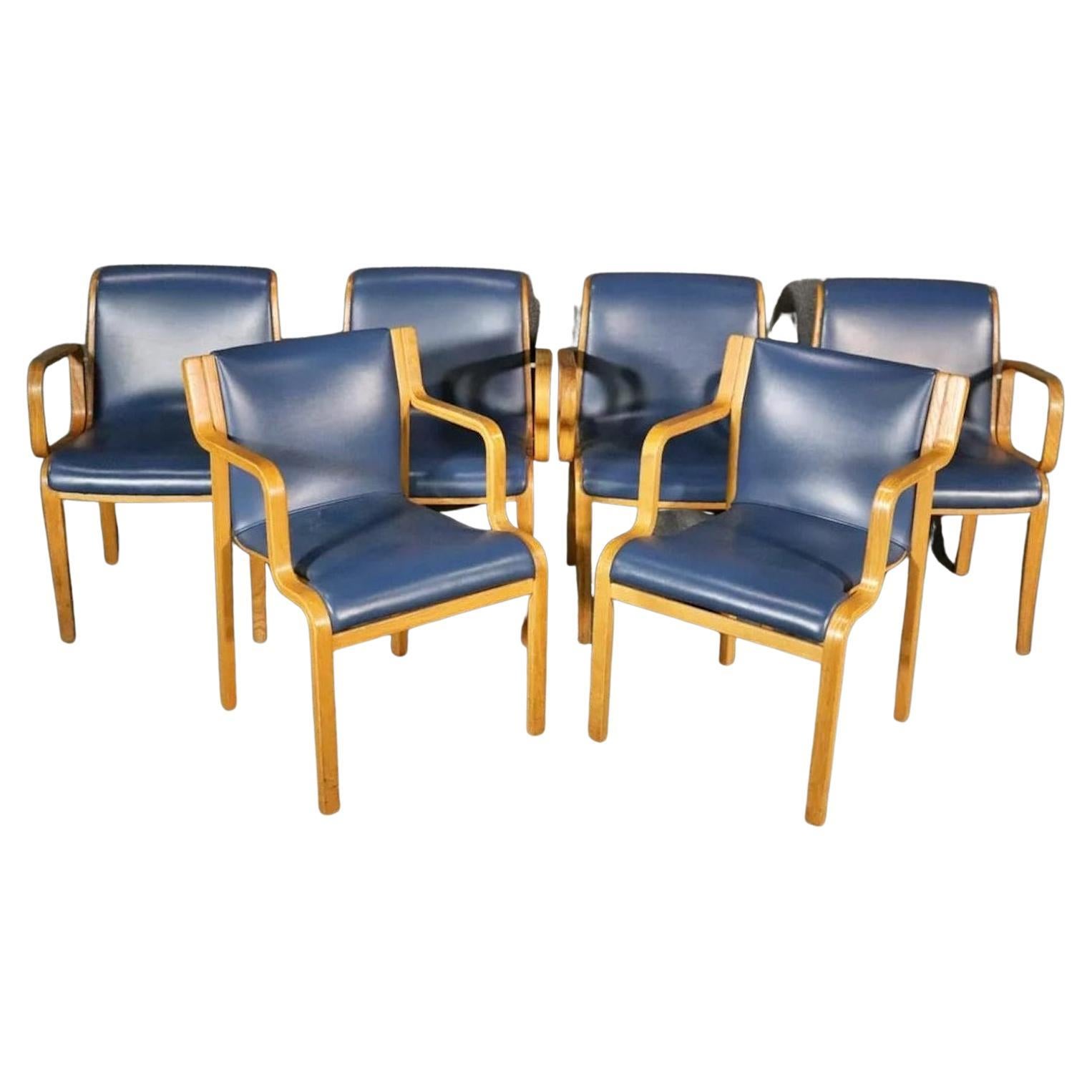 Set of 6 Mid-Century Armchairs For Sale