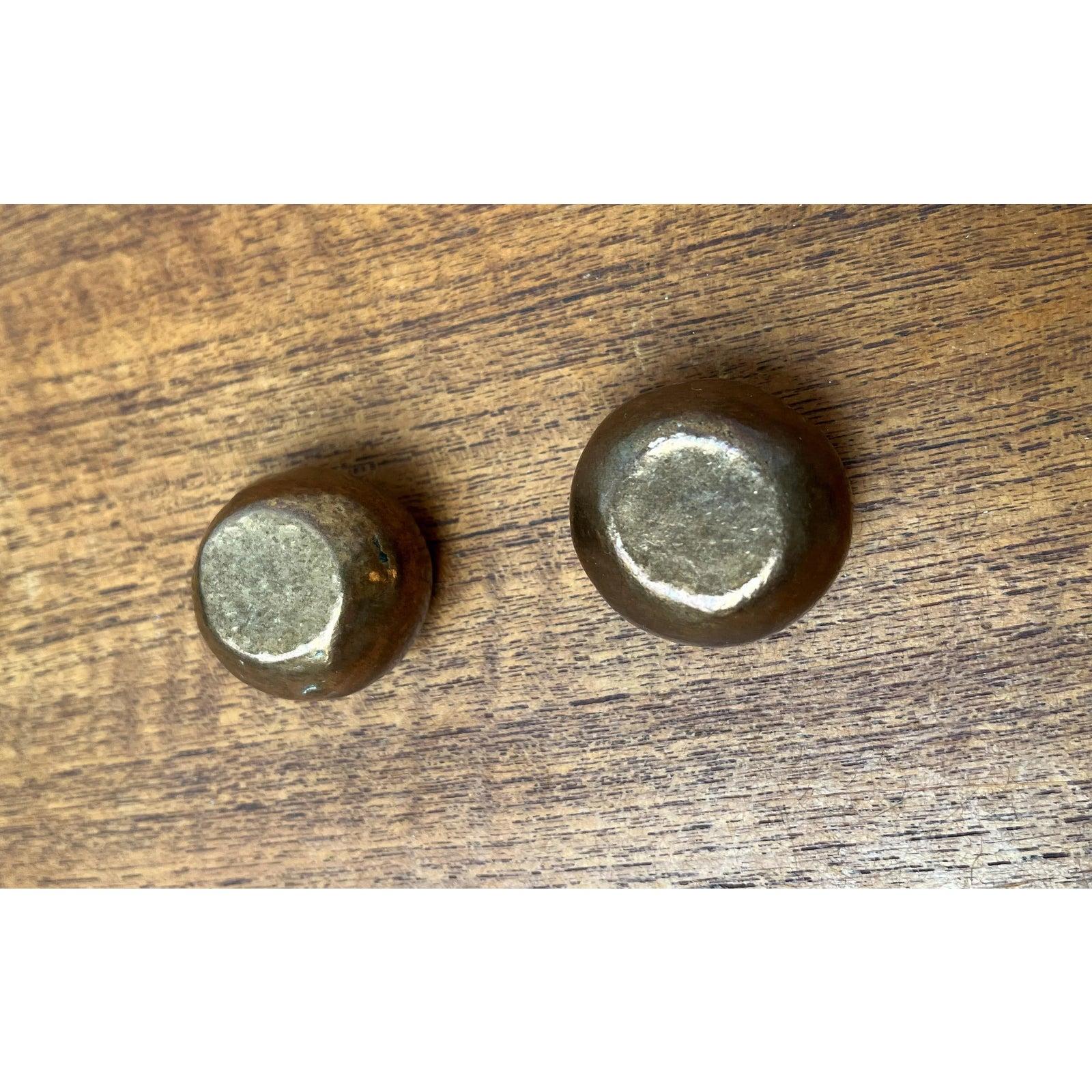 Set of 6 Mid-Century Brutalist Bronze Candle Holder, 1960s For Sale 4