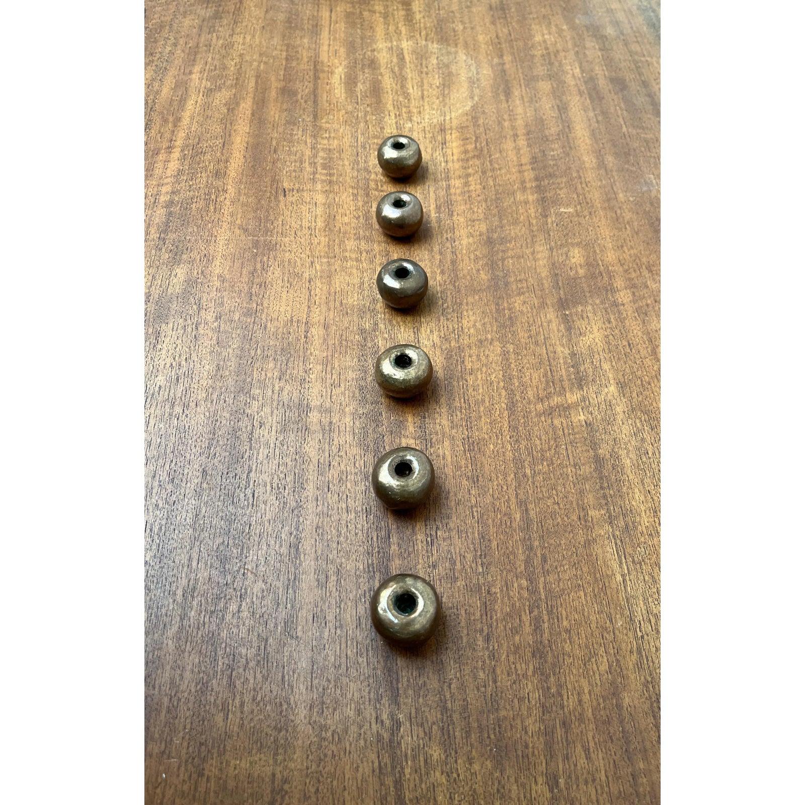 Set of 6 Mid-Century Brutalist Bronze Candle Holder, 1960s For Sale 5