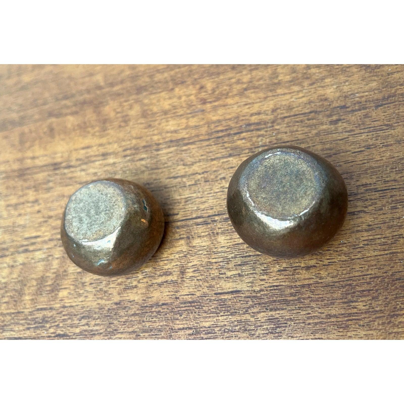 Set of 6 Mid-Century Brutalist Bronze Candle Holder, 1960s For Sale 6