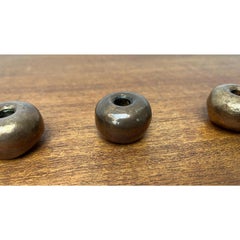 Set of 6 Mid-Century Brutalist Bronze Candle Holder, 1960s