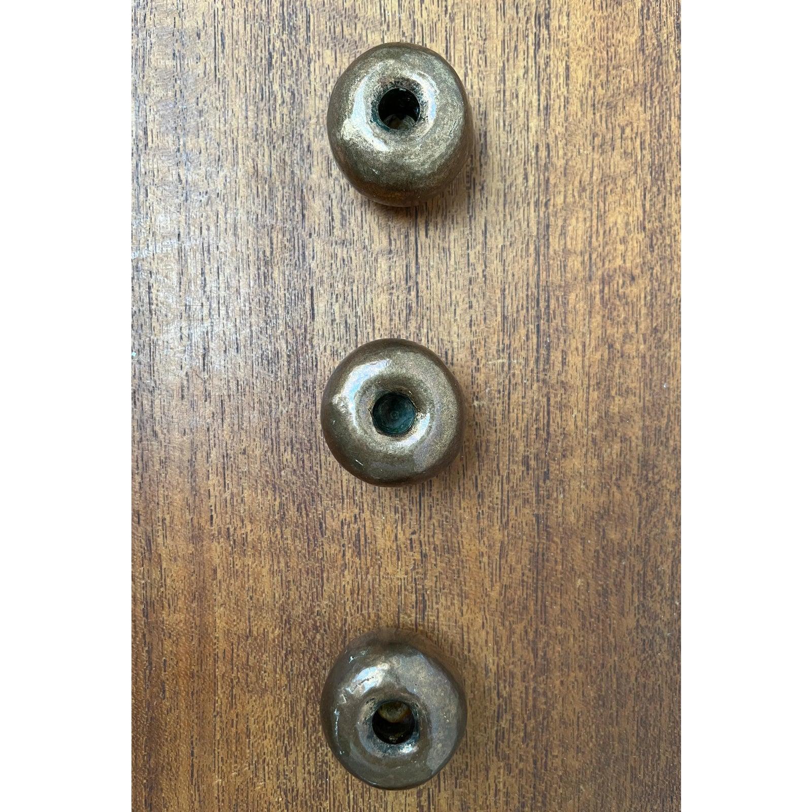20th Century Set of 6 Mid-Century Brutalist Bronze Candle Holder, 1960s For Sale