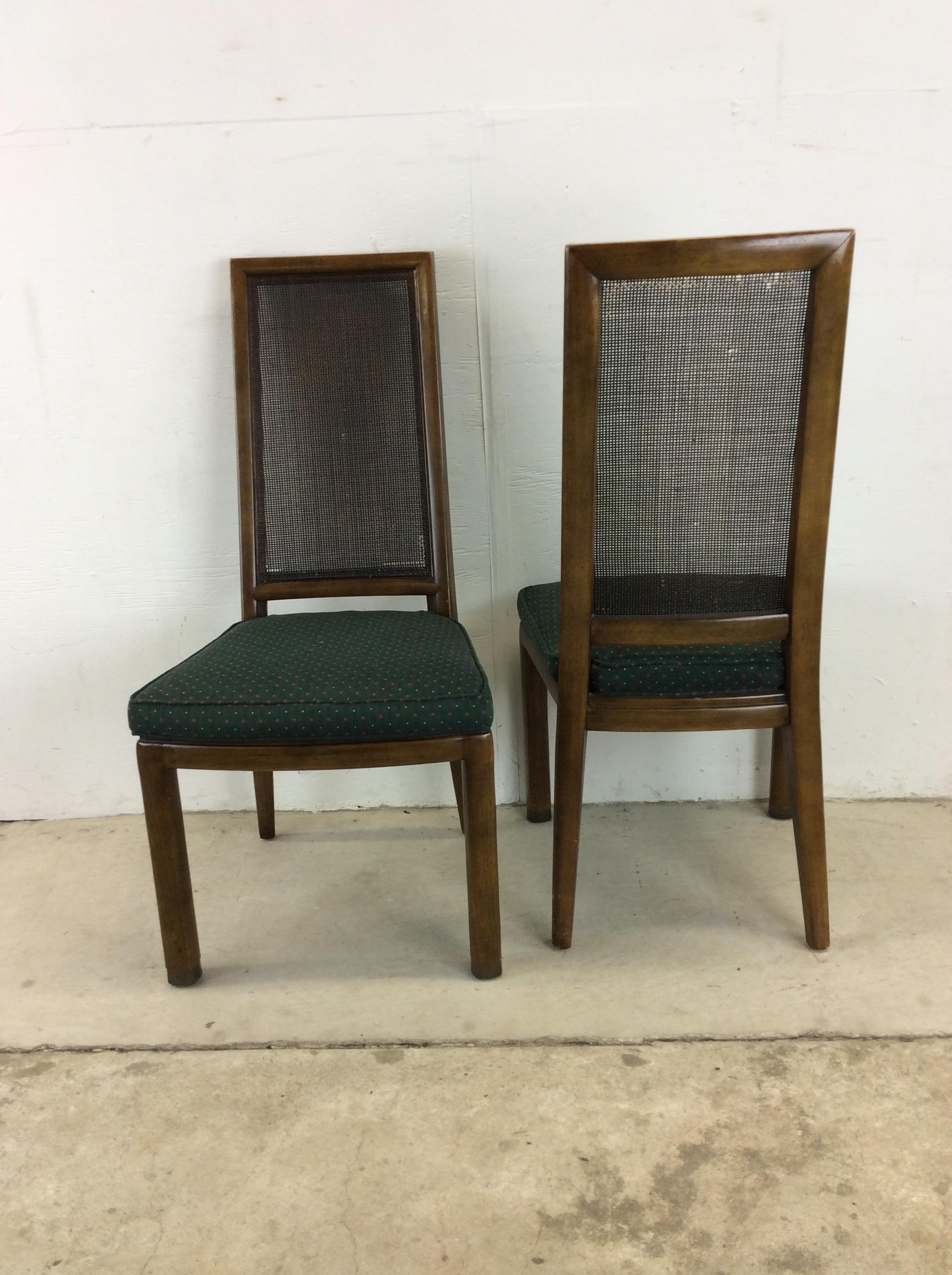 Set of 6 Midcentury Cane-Back Dining Chairs by Henredon 3
