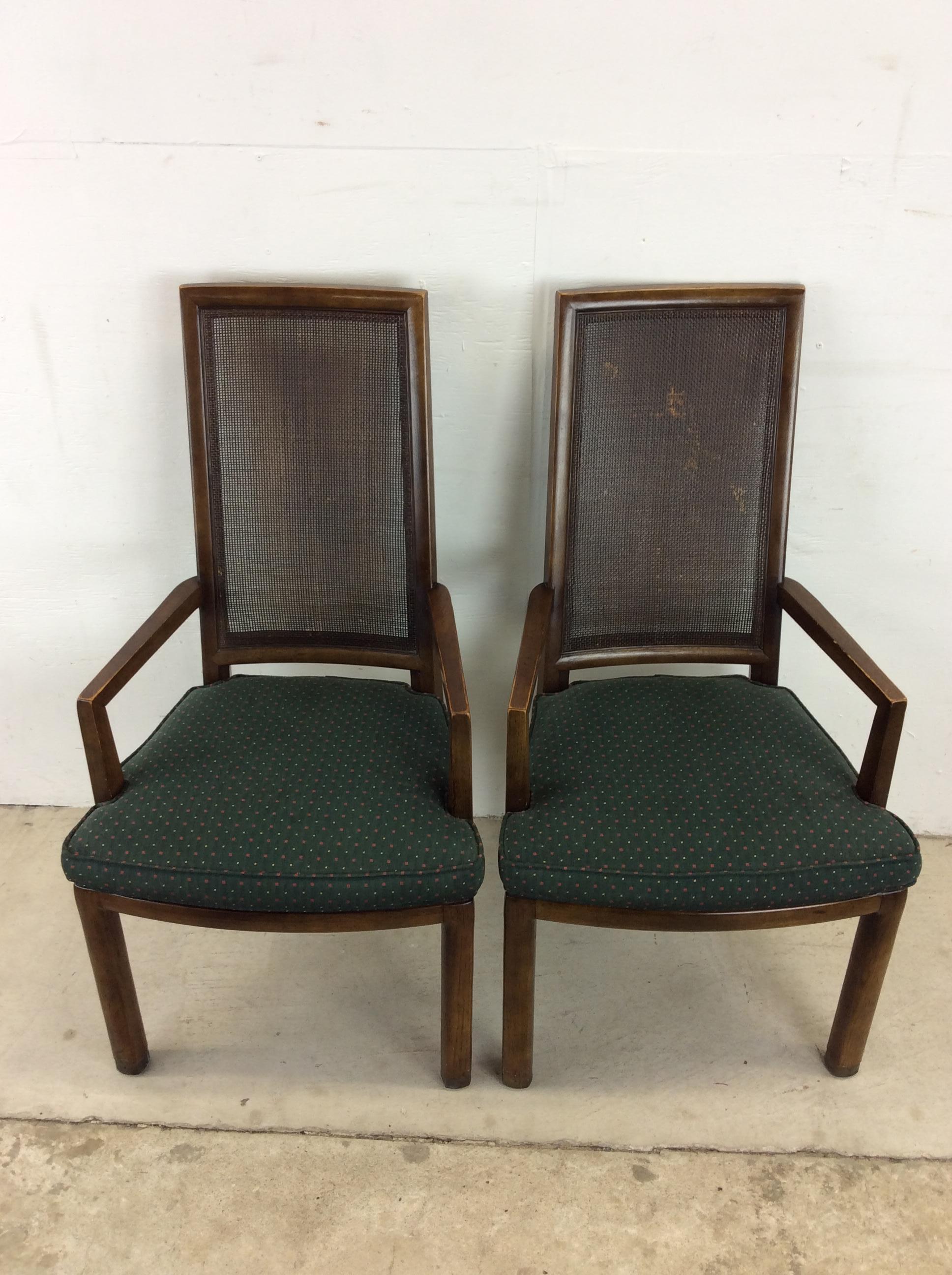 Set of 6 Midcentury Cane-Back Dining Chairs by Henredon  For Sale 6