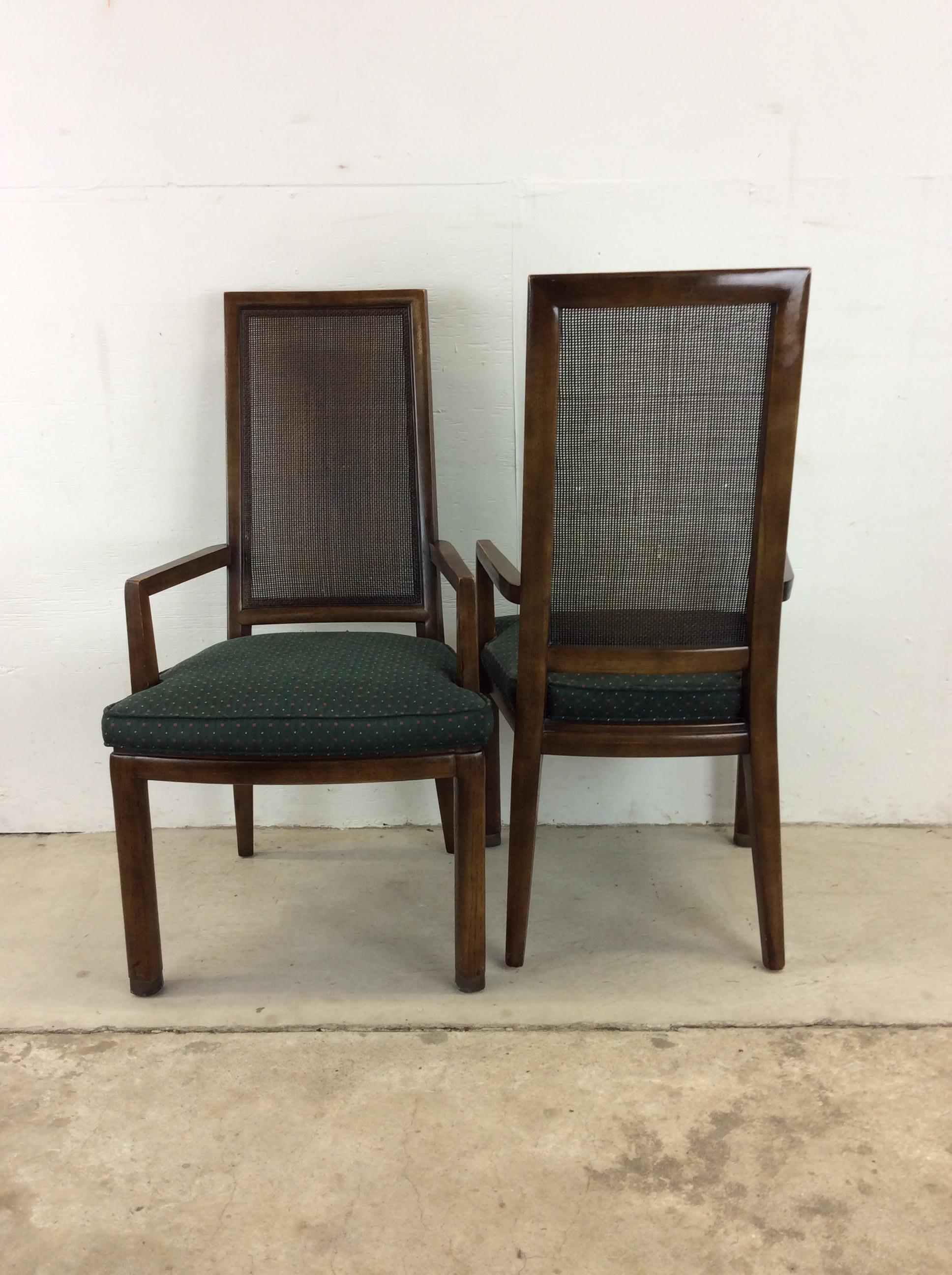 Set of 6 Midcentury Cane-Back Dining Chairs by Henredon 7