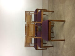 Set of 6 Midcentury Cane Back Dining Chairs