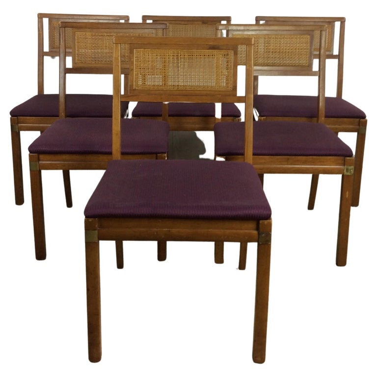 Lot De 6 Chaises De Salle à Manger En Bois Massif - Couleur Marron - Occasion