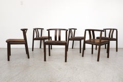 Set of 6 Mid-Century Brown 'Cleopatra' Chairs by Hans Frydendal for Boltinge