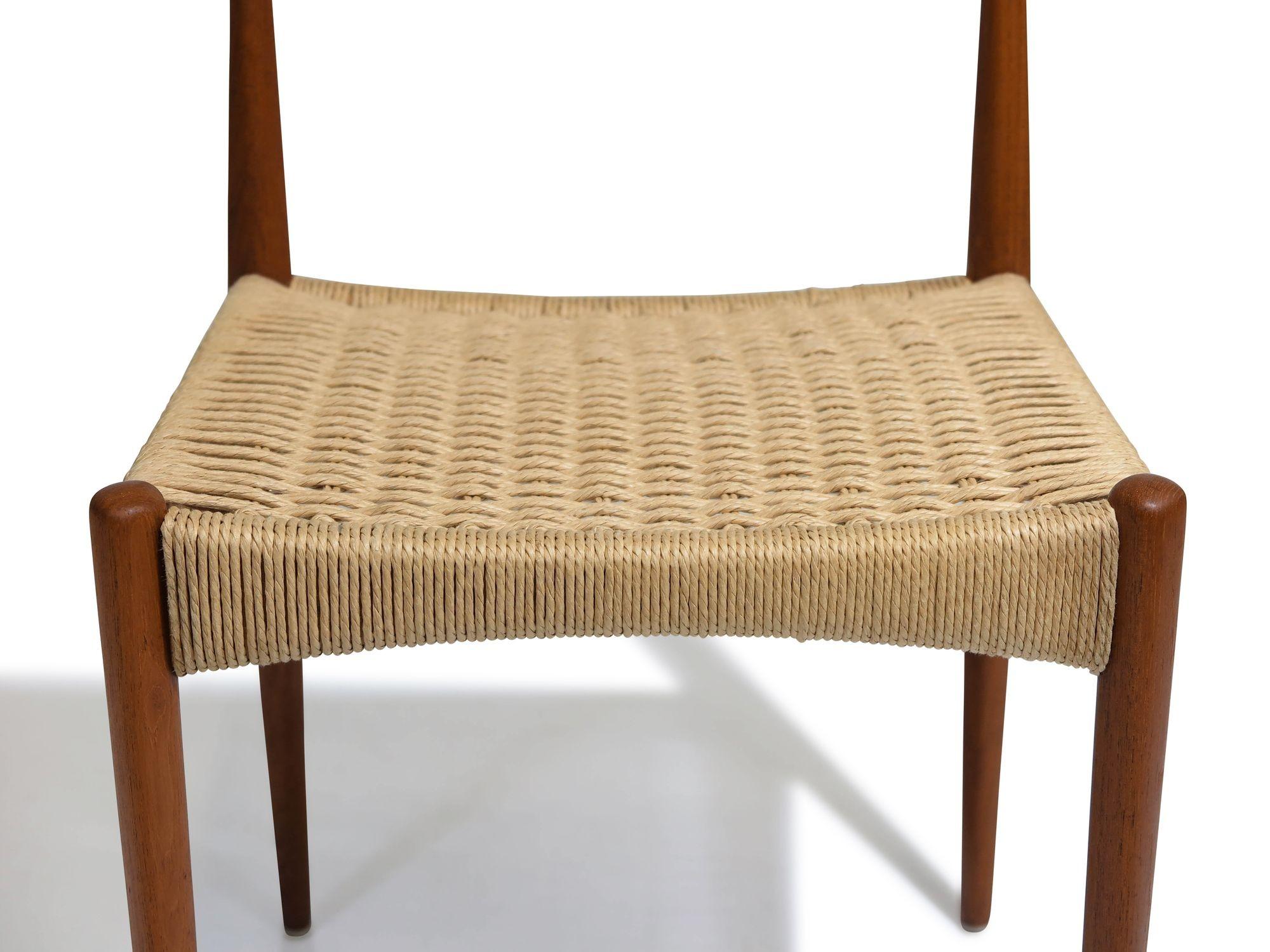 20th Century Set of 6 Mid-century Danish Dining Chairs by H.W. Klein for Bramin, Restored For Sale