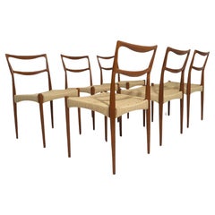 Ensemble de 6 chaises de salle à manger danoises du milieu du siècle par H.W. Klein pour Bramin, restauré