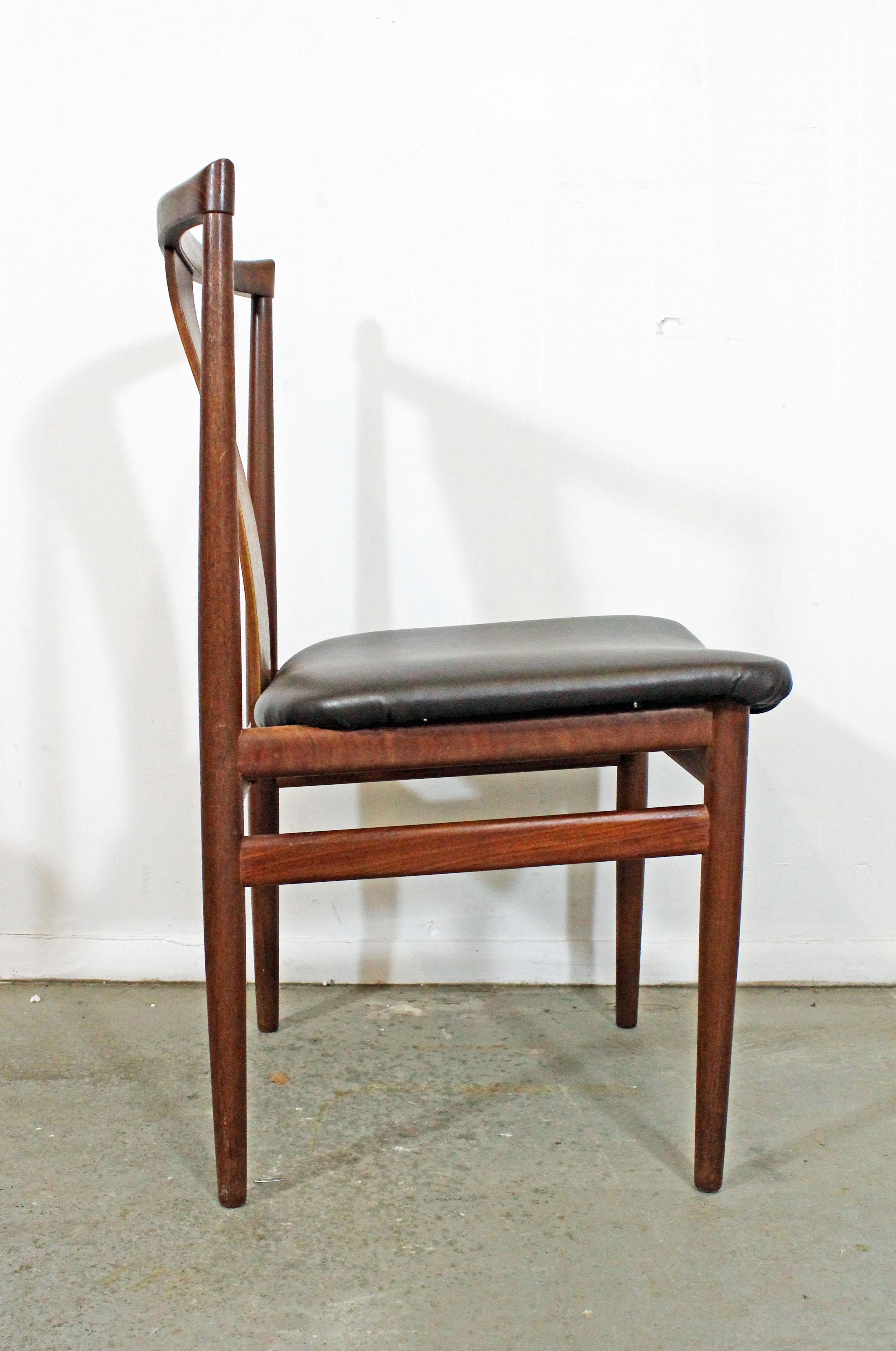 20th Century Set of 4 Mid Century Danish Modern Folke Ohlsson Style Teak Dining Chairs