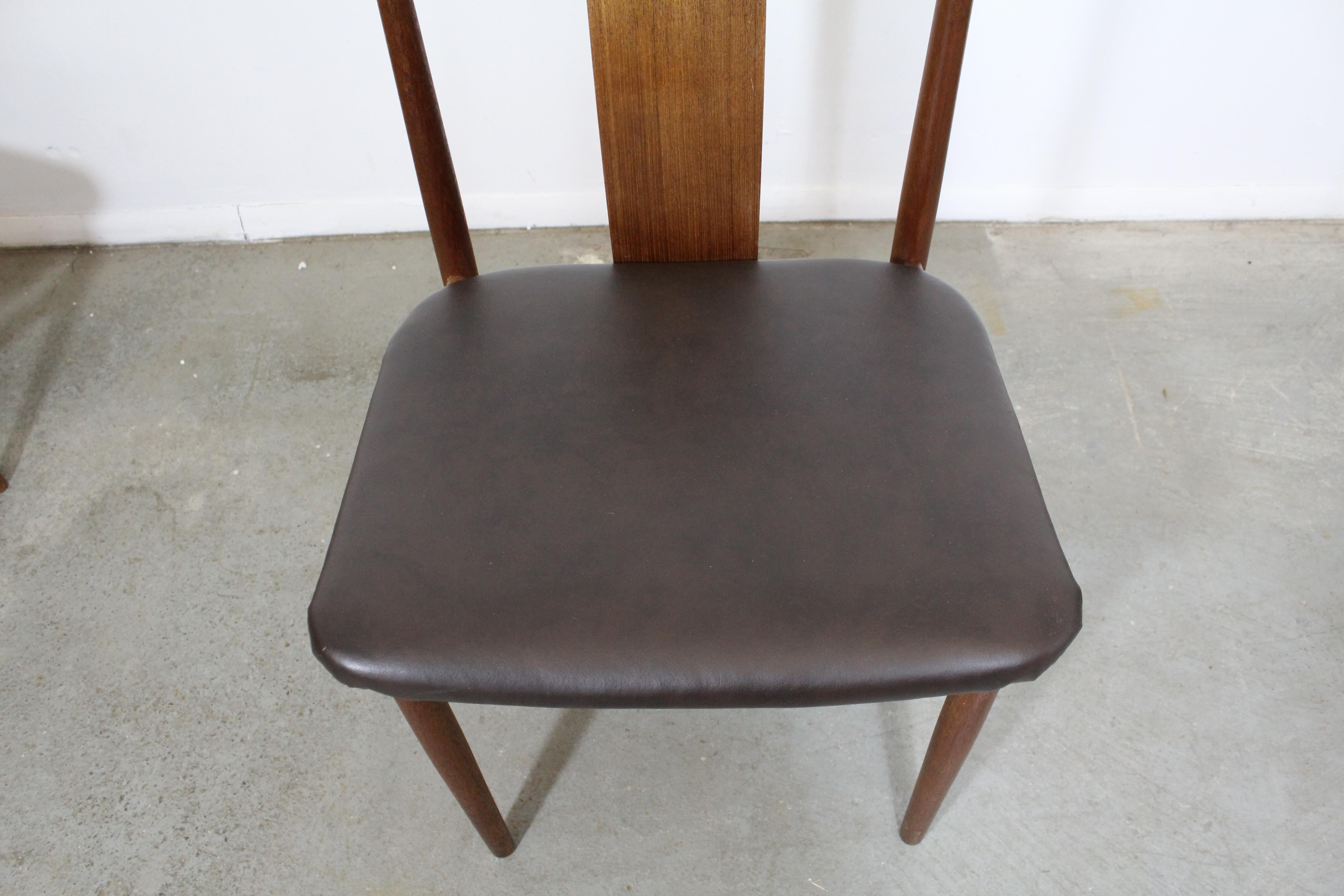 Set of 4 Mid Century Danish Modern Folke Ohlsson Style Teak Dining Chairs 2
