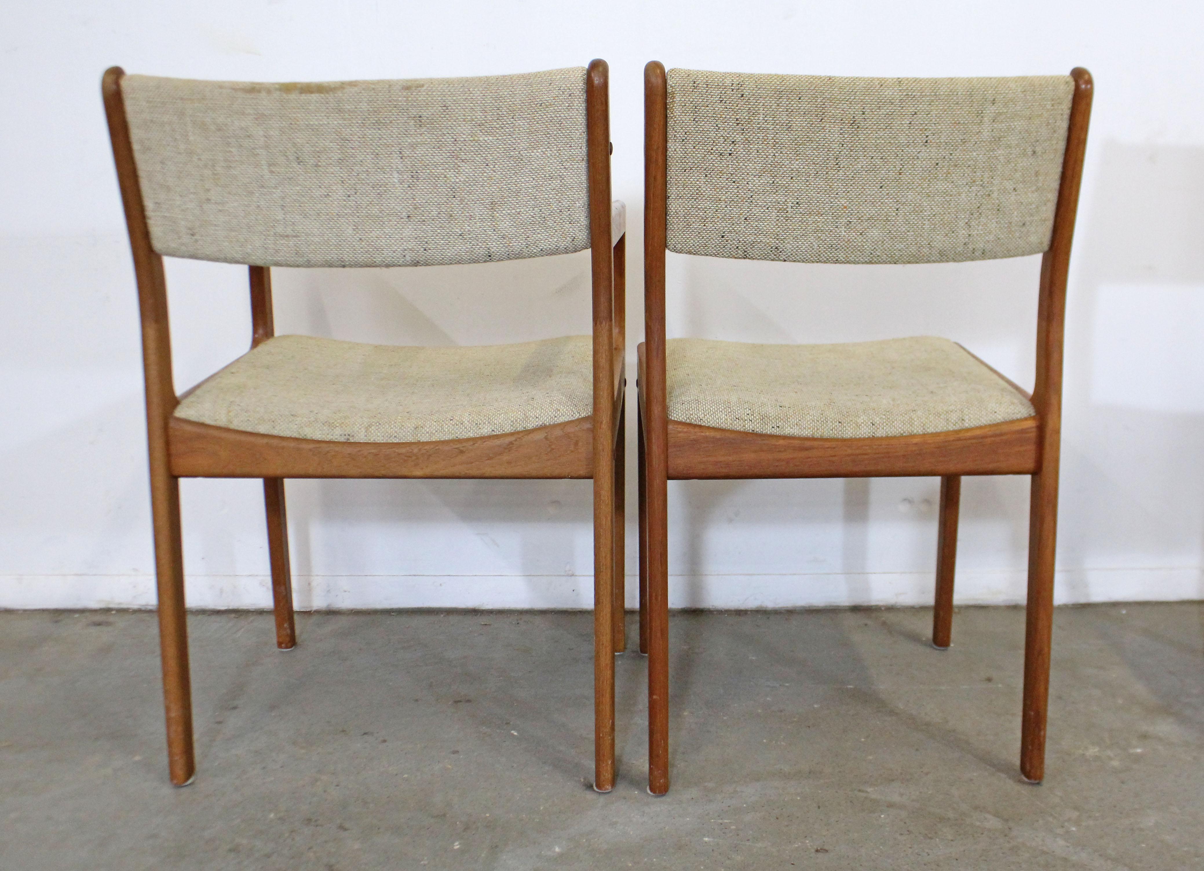 mid century danish teak dining chairs