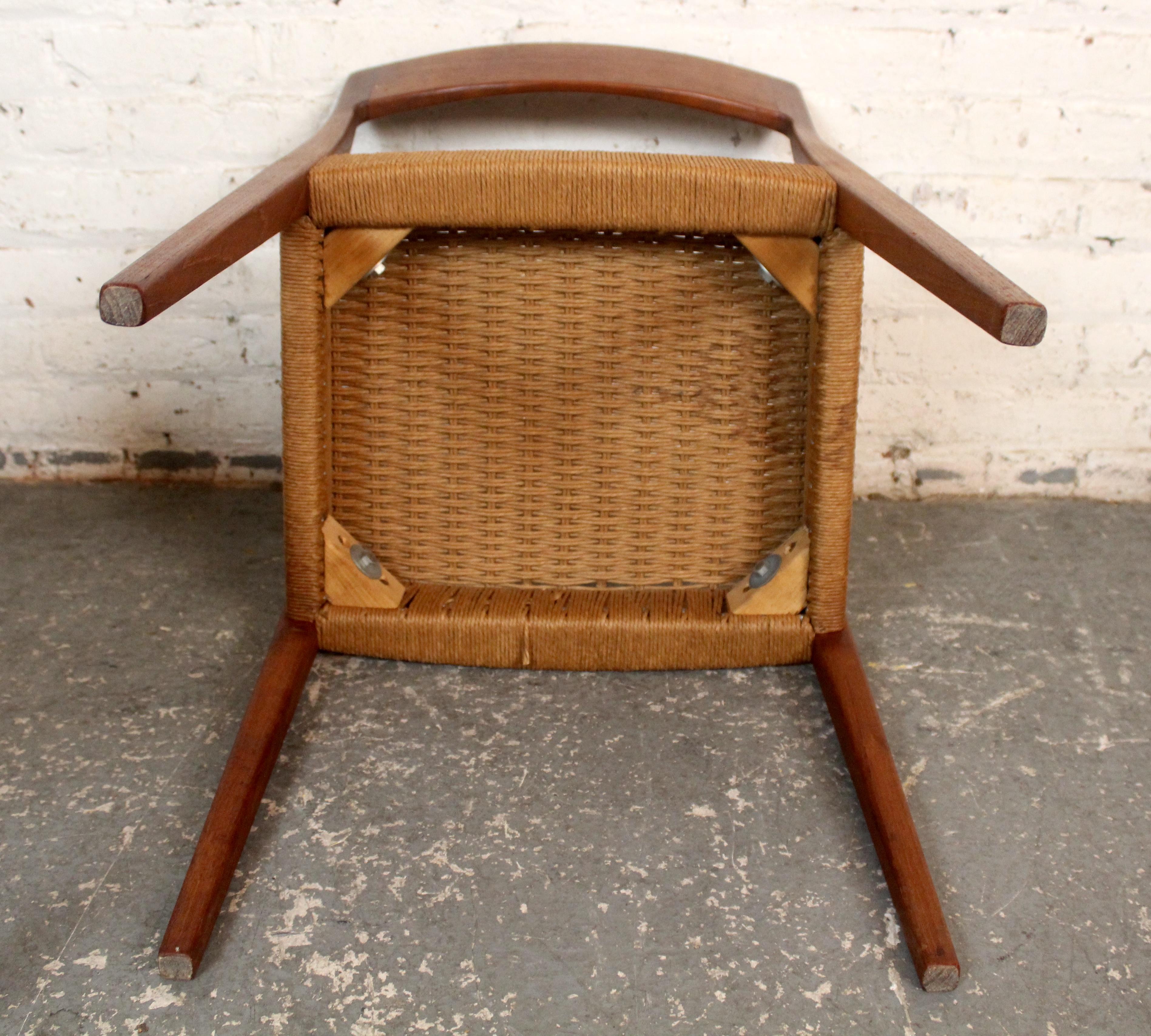 Set of 6 Mid-Century Danish Papercord 