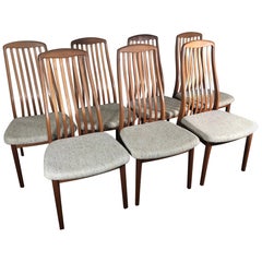 Set of 6 Midcentury Danish Teak Dining Chairs by Dyrlund