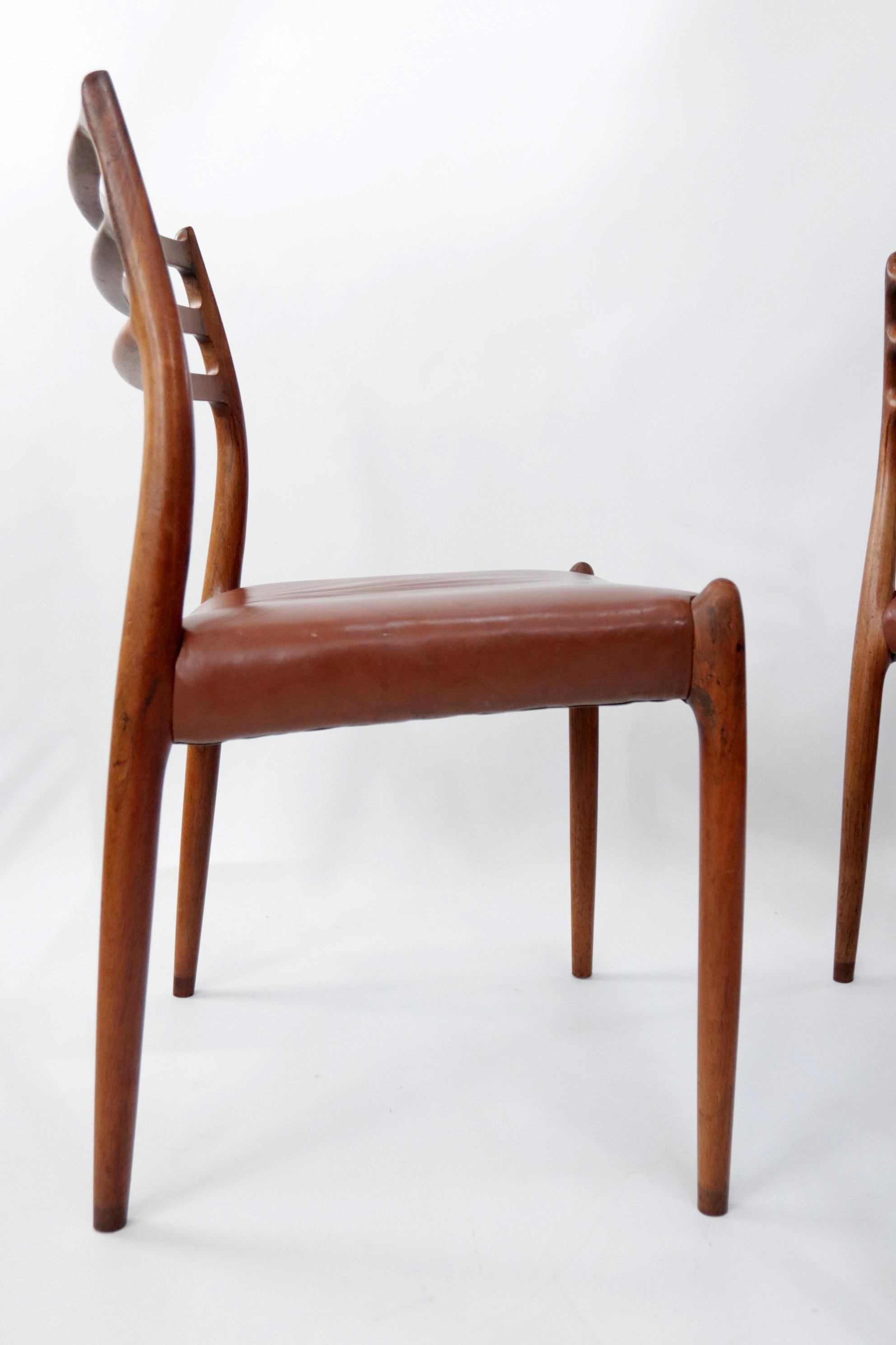 Set of 6 Mid-Century Design Niels Møller Model 78 Rosewood Dining Chairs 6
