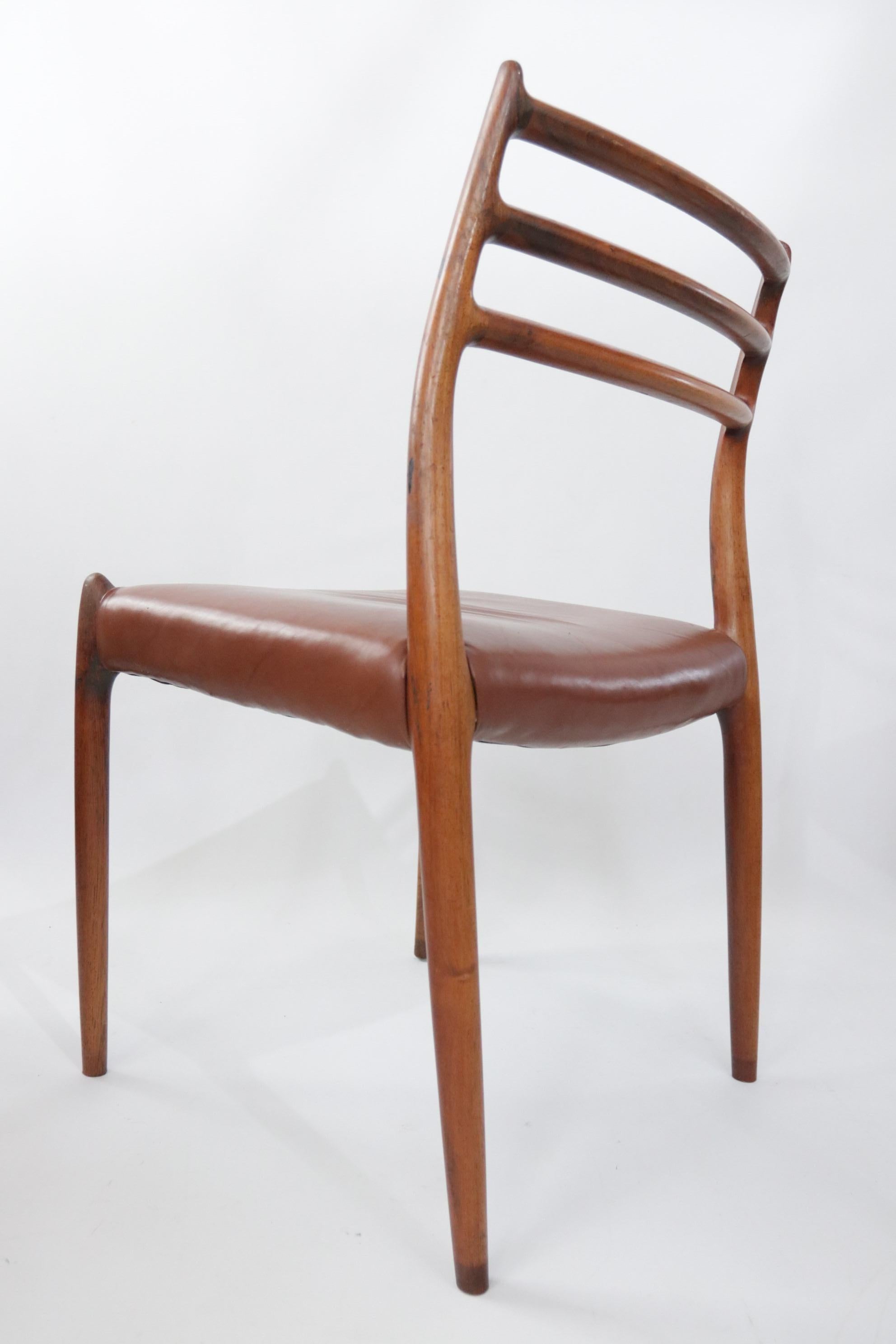 Set of 6 Mid-Century Design Niels Møller Model 78 Rosewood Dining Chairs 8