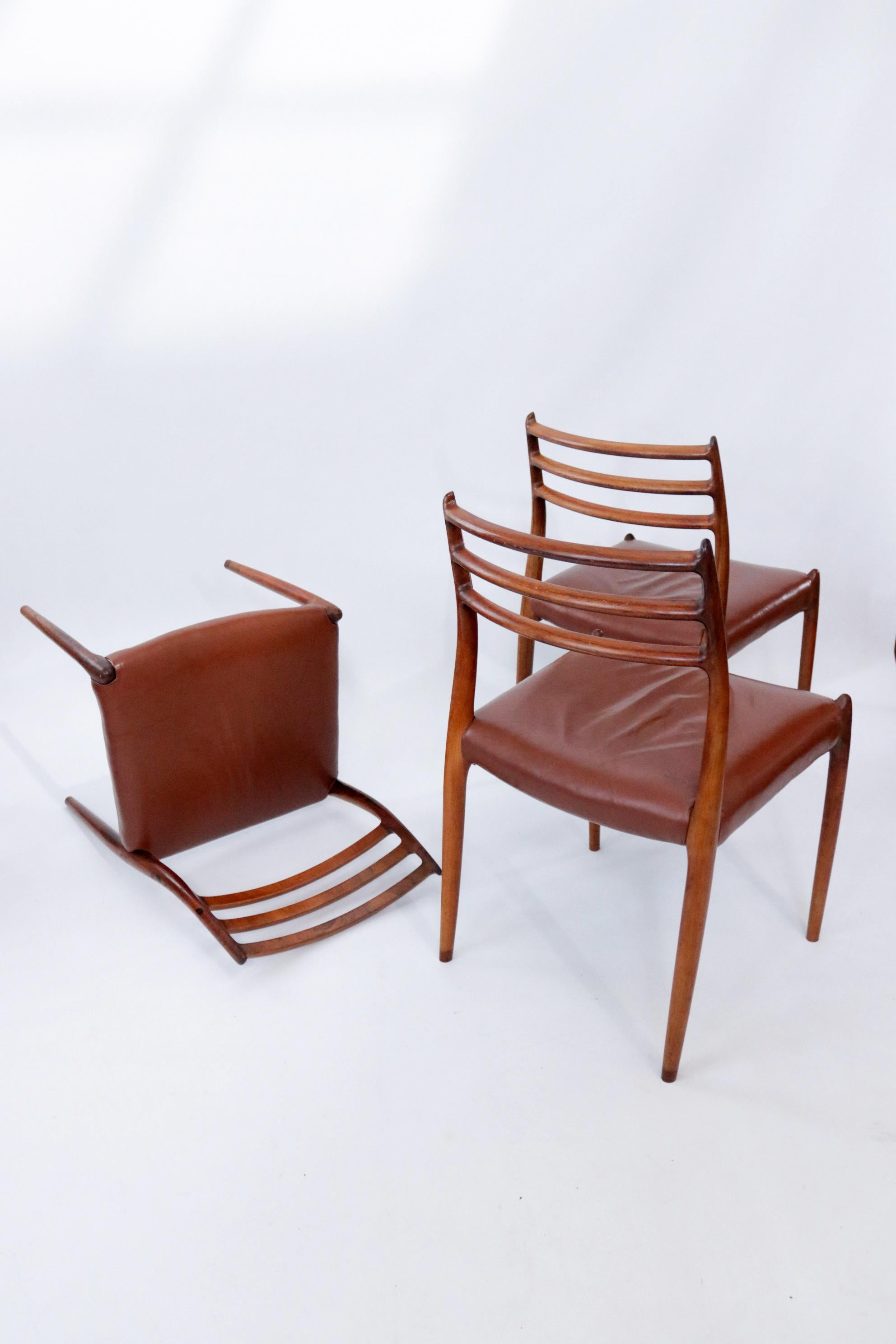 Set of 6 Mid-Century Design Niels Møller Model 78 Rosewood Dining Chairs 10