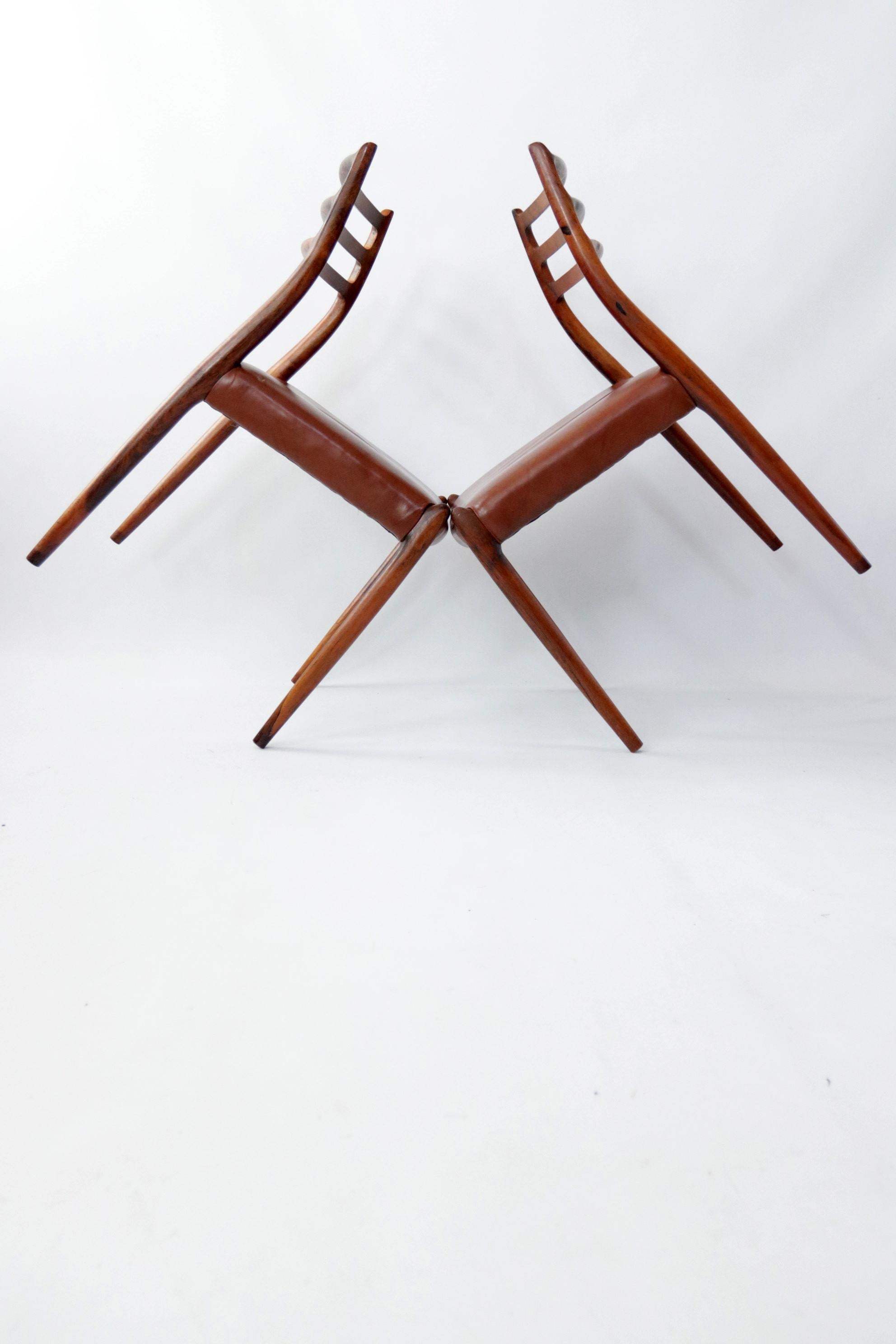 Set of 6 Mid-Century Design Niels Møller Model 78 Rosewood Dining Chairs 11