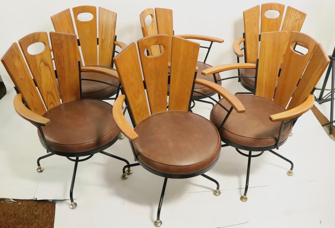 Ensemble de 6 fauteuils de salle à manger du milieu du siècle dernier par Richard McCarthy en vente 2