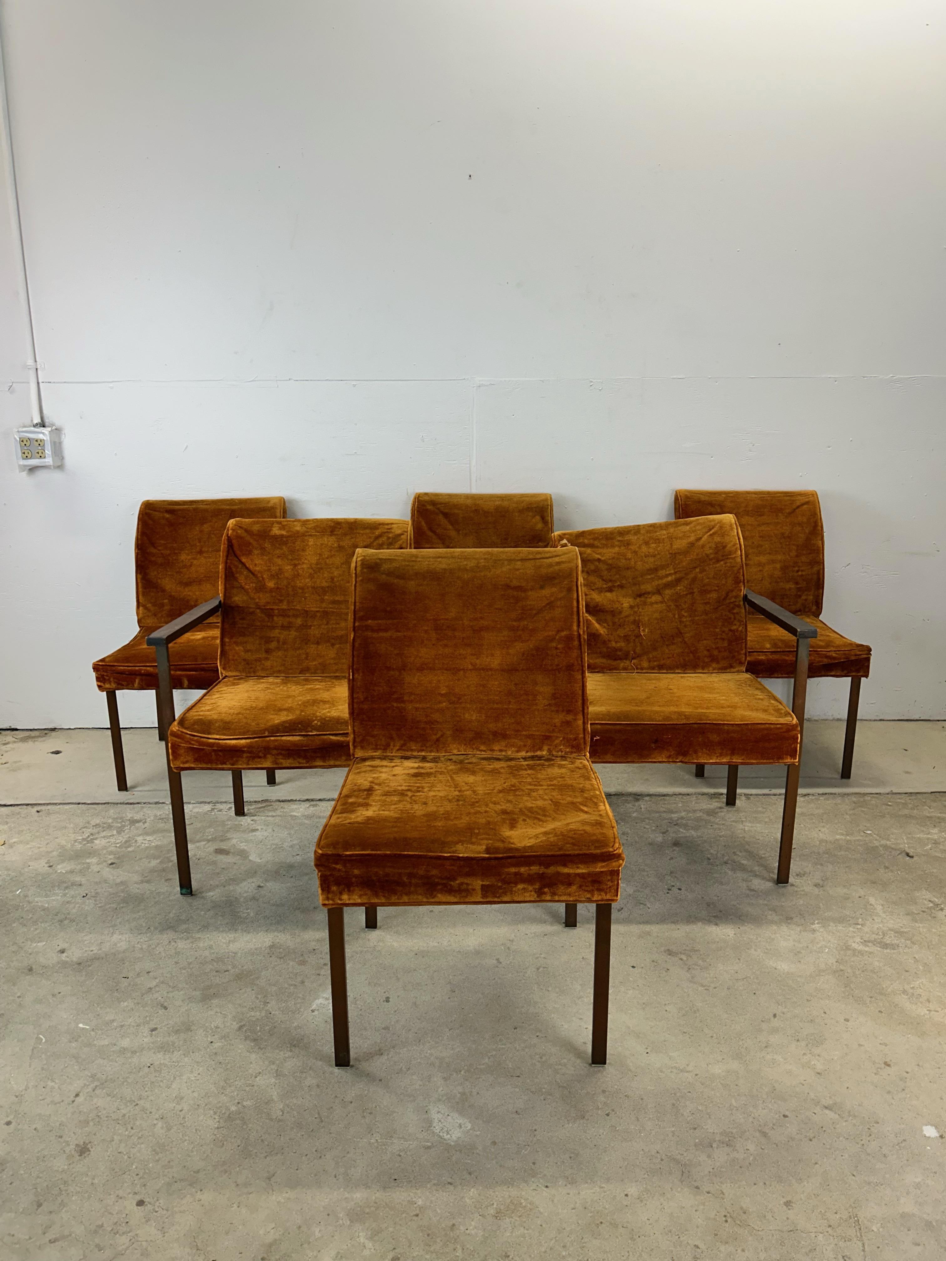 Mid-Century Modern Set of 6 Mid Century Dining Chairs by Lane Furniture For Sale